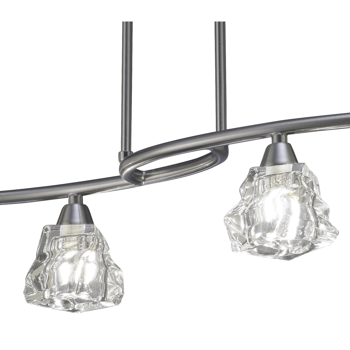 Santiago Sevillano's Iku Telescopic 4-Light Fixture in Satin Nickel