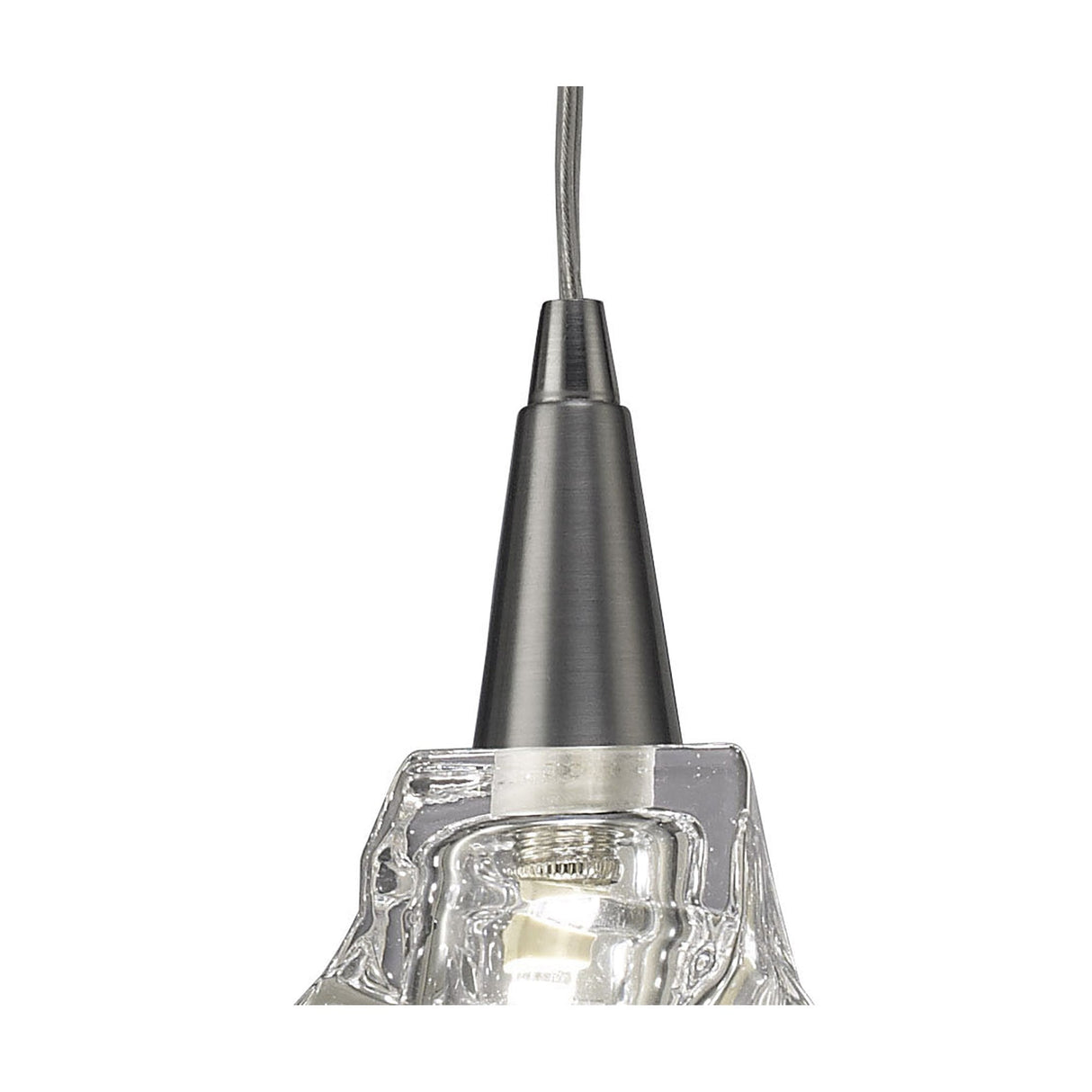 Iku Pendant Single Light, Satin Nickel Finish