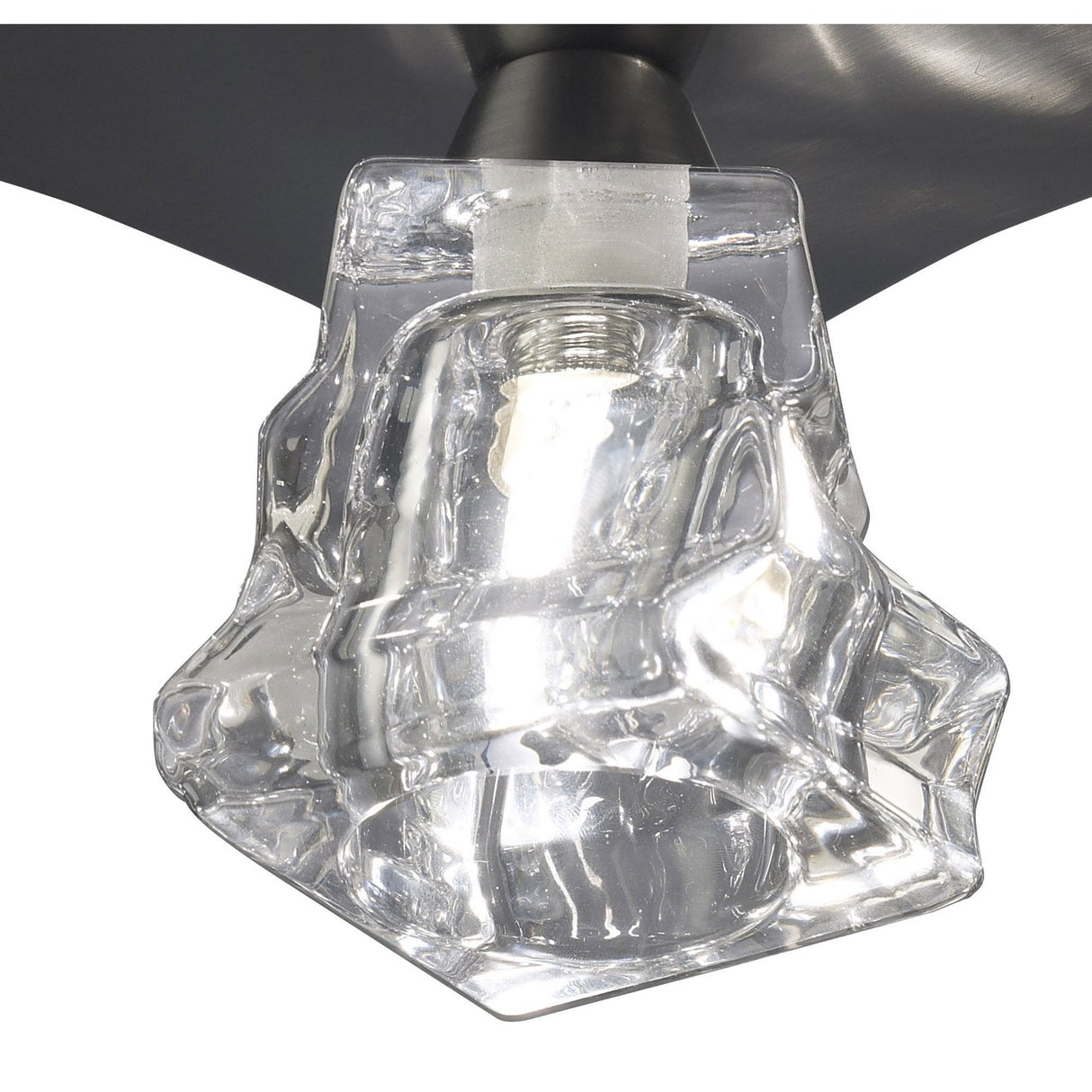 Iku Ceiling Light with Clear Glass Shade, Satin Nickel Finish