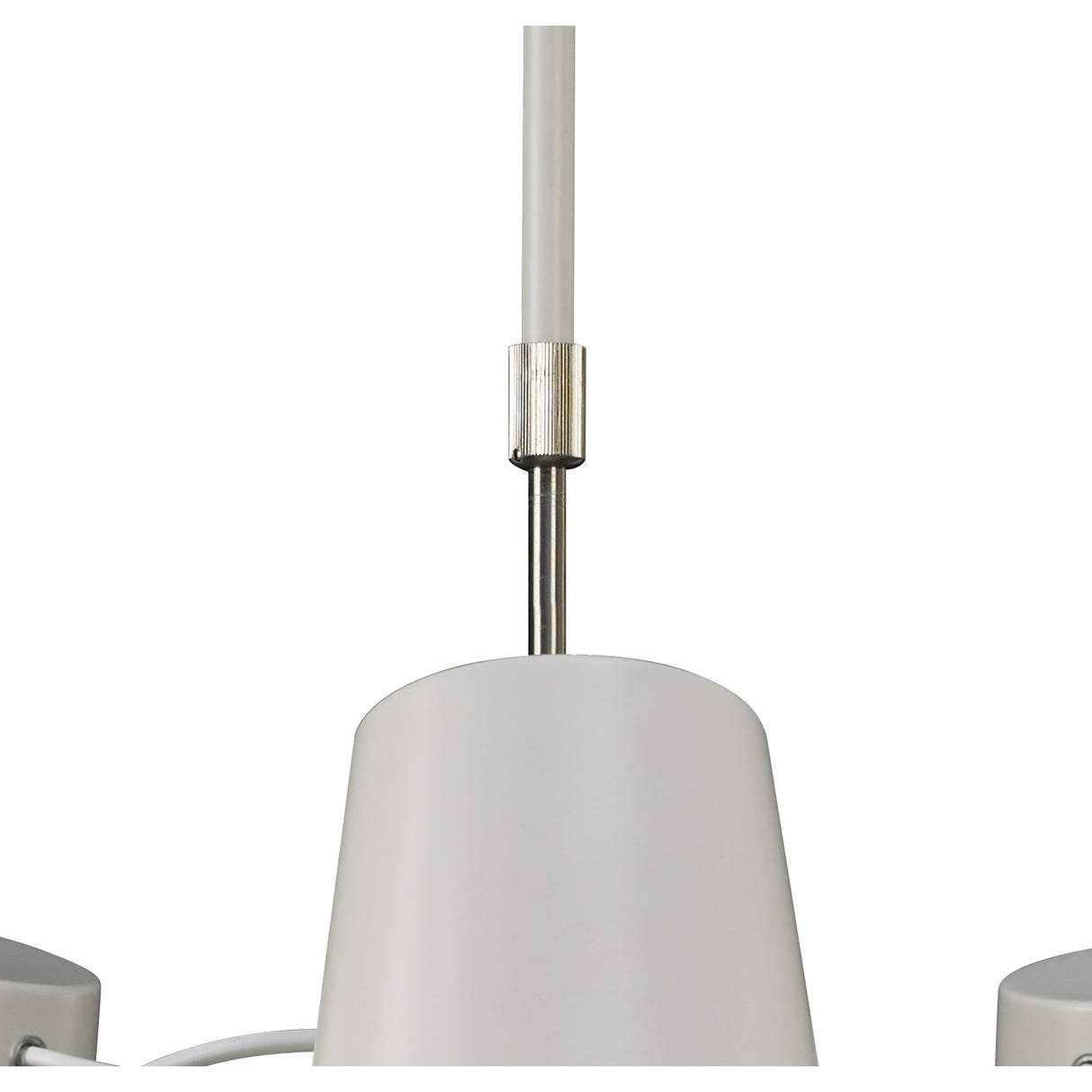 Title: Looker 5-Light Pendant, Matt White/Beech Finish, by Santiago Sevillano Sebastia