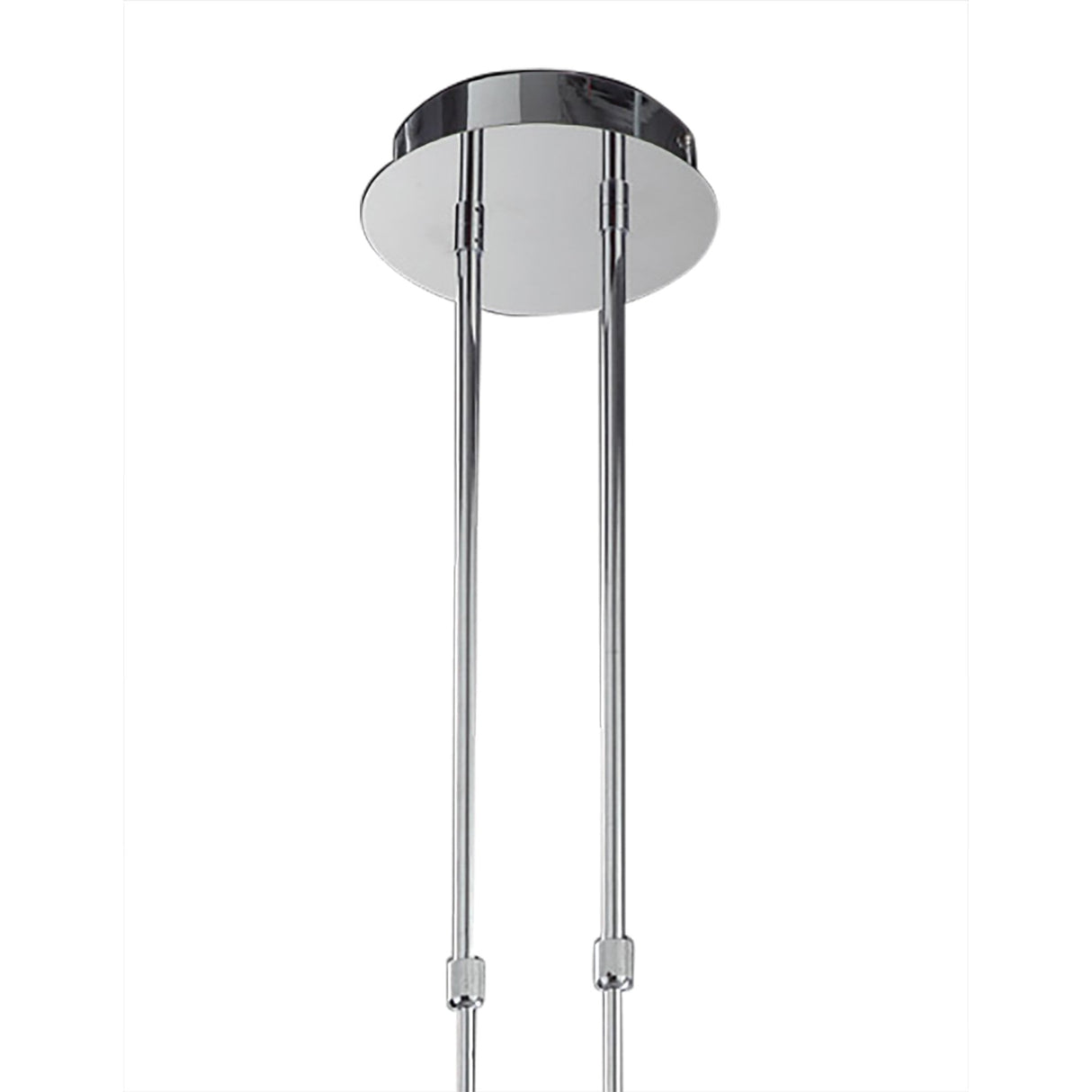 Mistral Telescopic 36W LED Round Light - 3000K Warm White, Polished Chrome & Frosted Acrylic Design