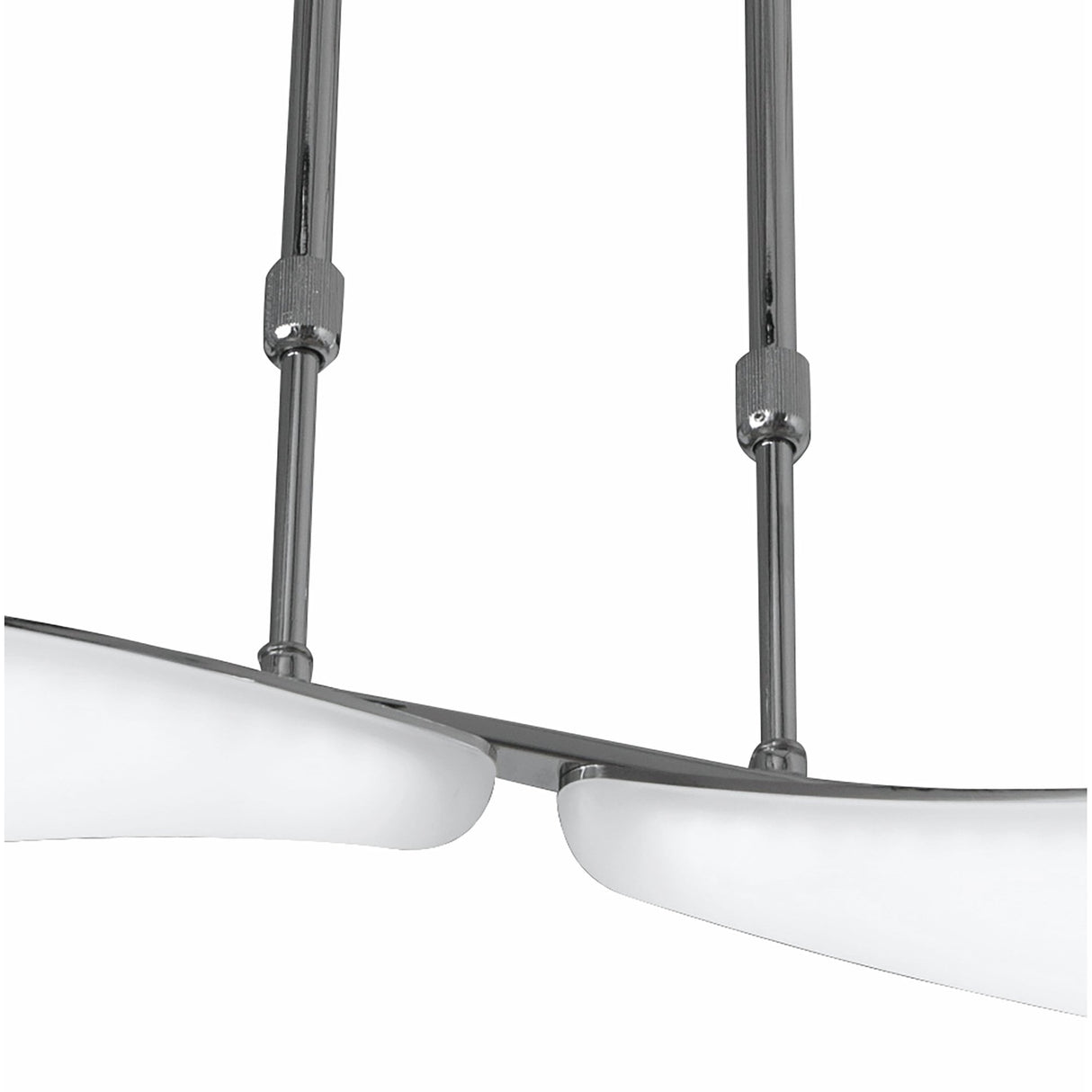 Mistral Telescopic 24W LED Light Fixture in Polished Chrome with Frosted Acrylic Diffusers, 3000K Warm White, 3-Year Warranty