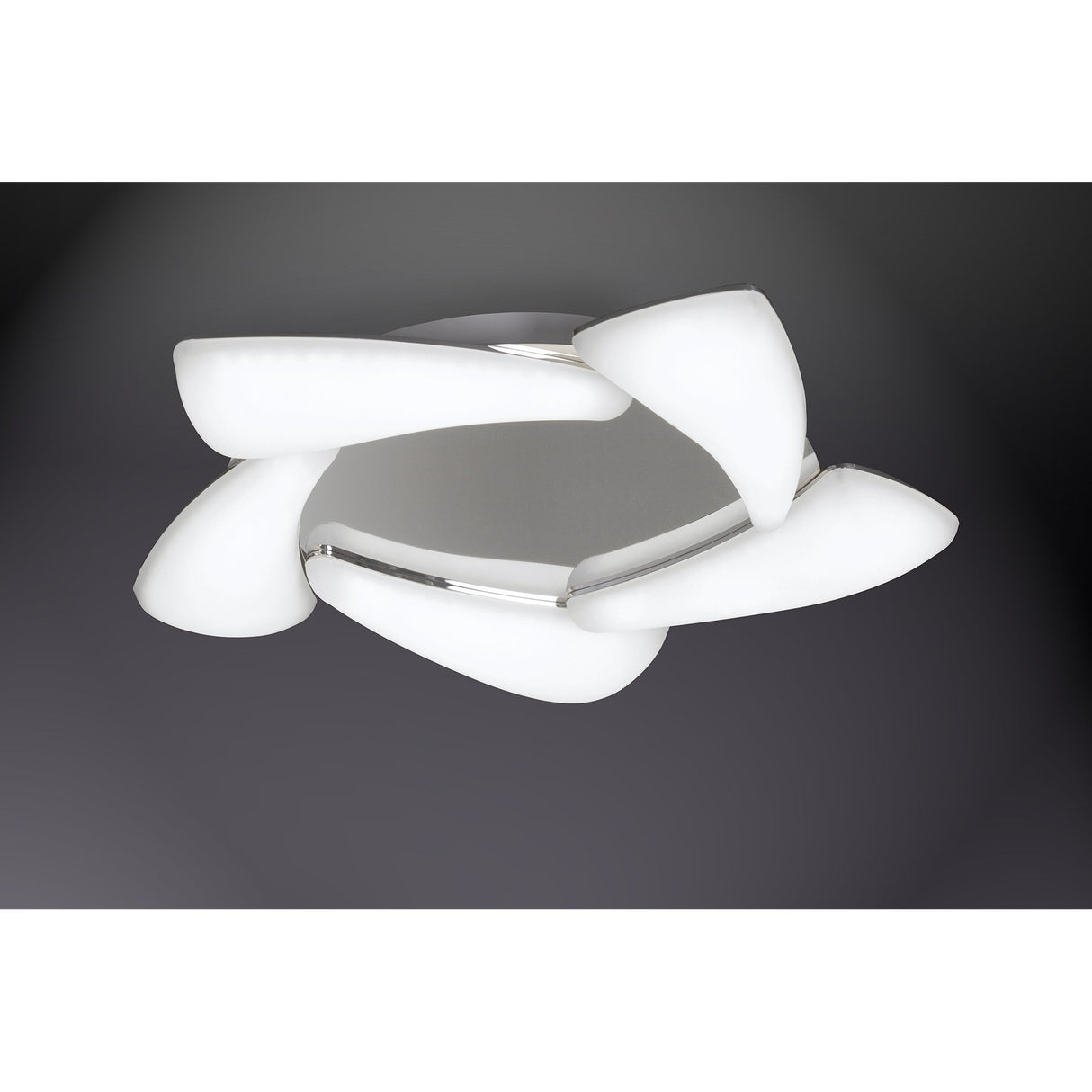 Mistral Ceiling Light: 30W Polished Chrome and Frosted Acrylic, 3000K Warm White, 2700lm, 3-Year Warranty