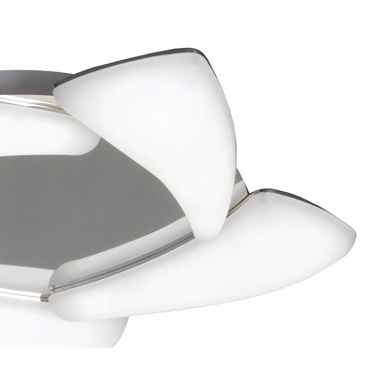 Mistral Ceiling Light: 30W Polished Chrome and Frosted Acrylic, 3000K Warm White, 2700lm, 3-Year Warranty