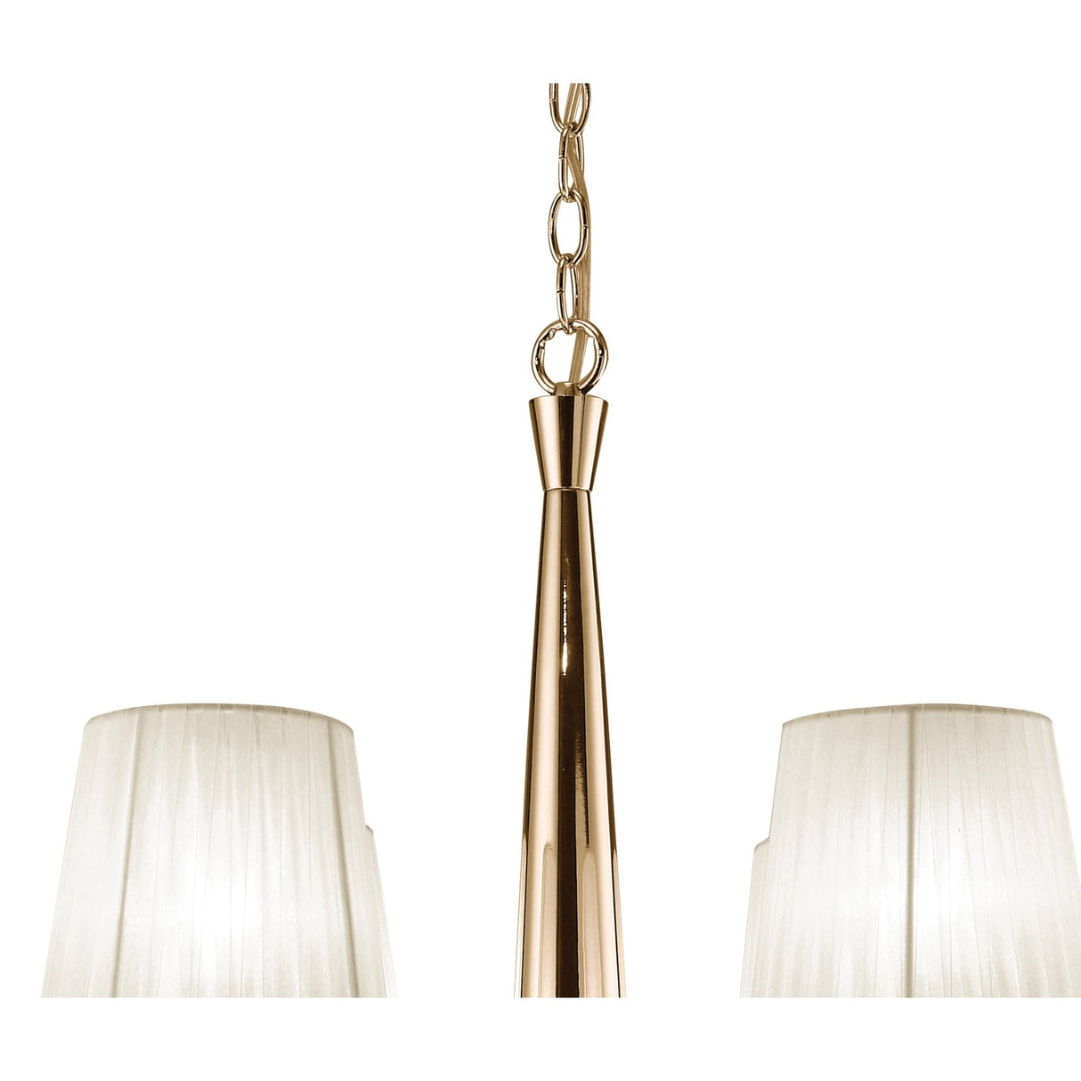 Tiffany 24-Light French Gold Crystal Pendant Chandelier with Dual-Level White Shades