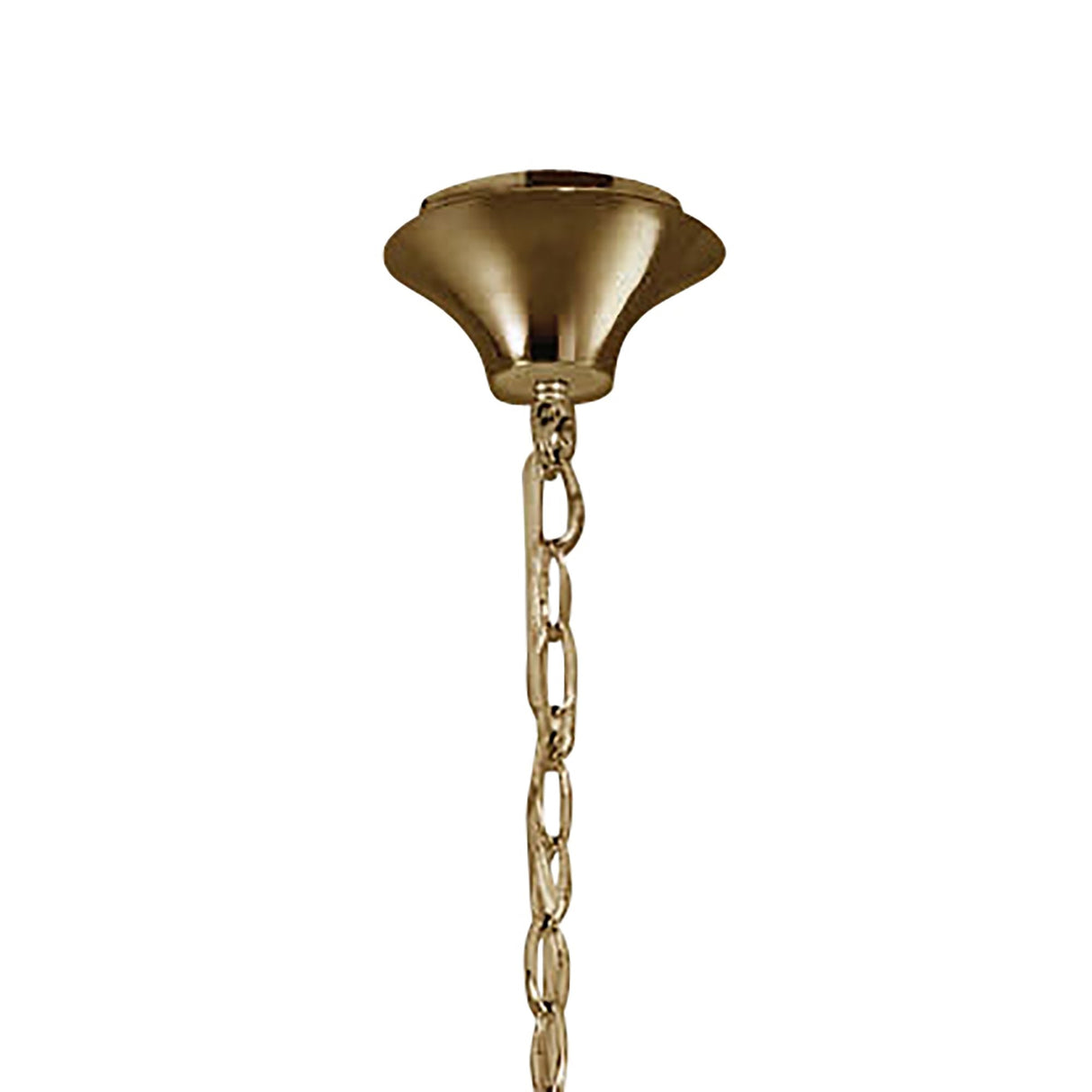 Elegant Tiffany 6+6 Light Pendant with Clear Crystal in French Gold Finish