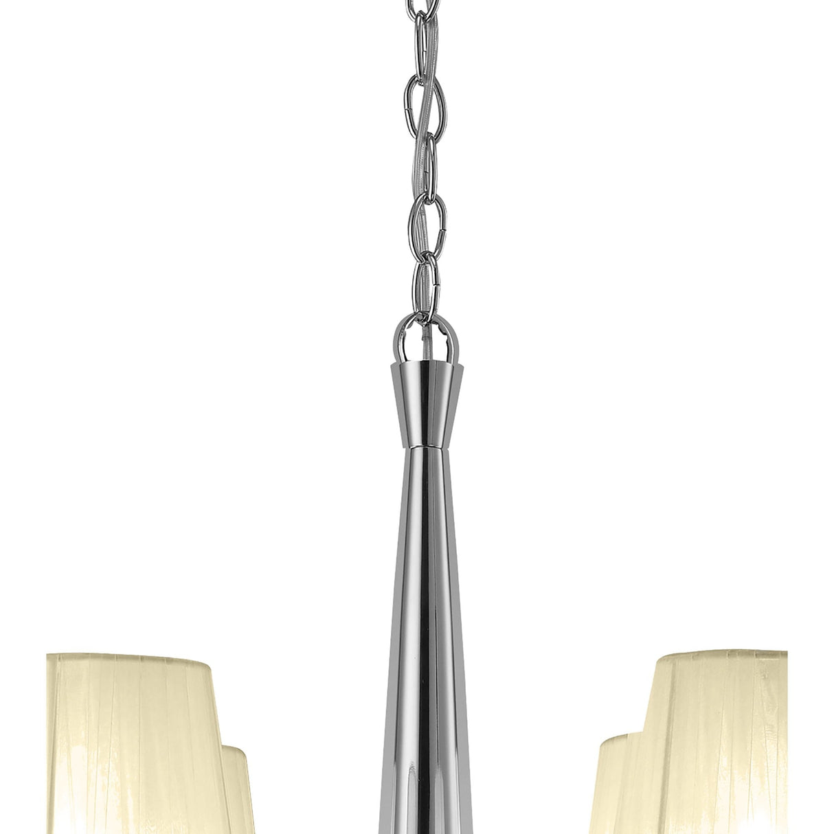 M3852 Tiffany Pendant - Radiant Elegance with Cream Shades & Crystal Sparkle