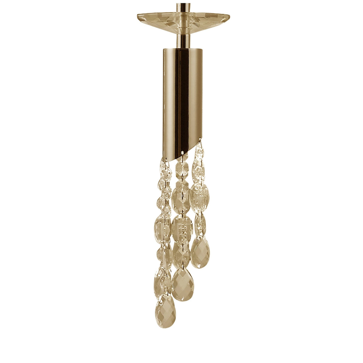 Elegant Spiral Tiffany Chandelier with Cream Shades and Clear Crystals in French Gold Finish