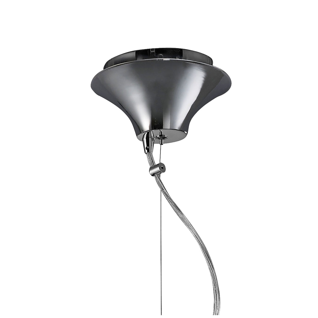 Tiffany 3+1 Light Crystal Chandelier in Polished Chrome with Soft Bronze Shade