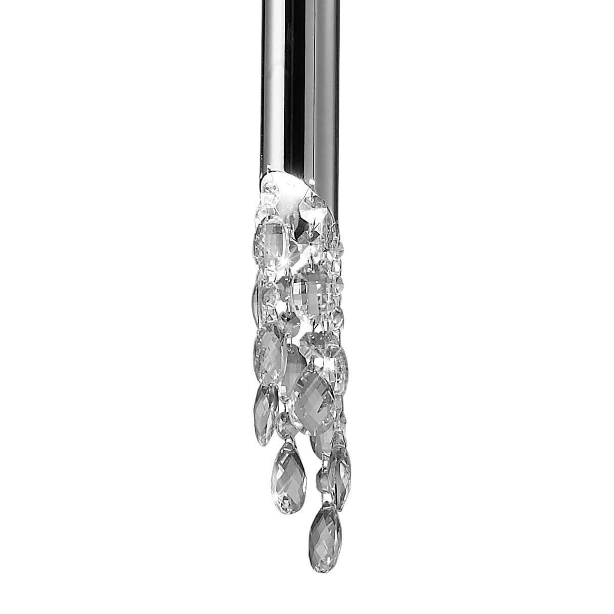 Tiffany 3+1 Light Crystal Chandelier in Polished Chrome with Soft Bronze Shade