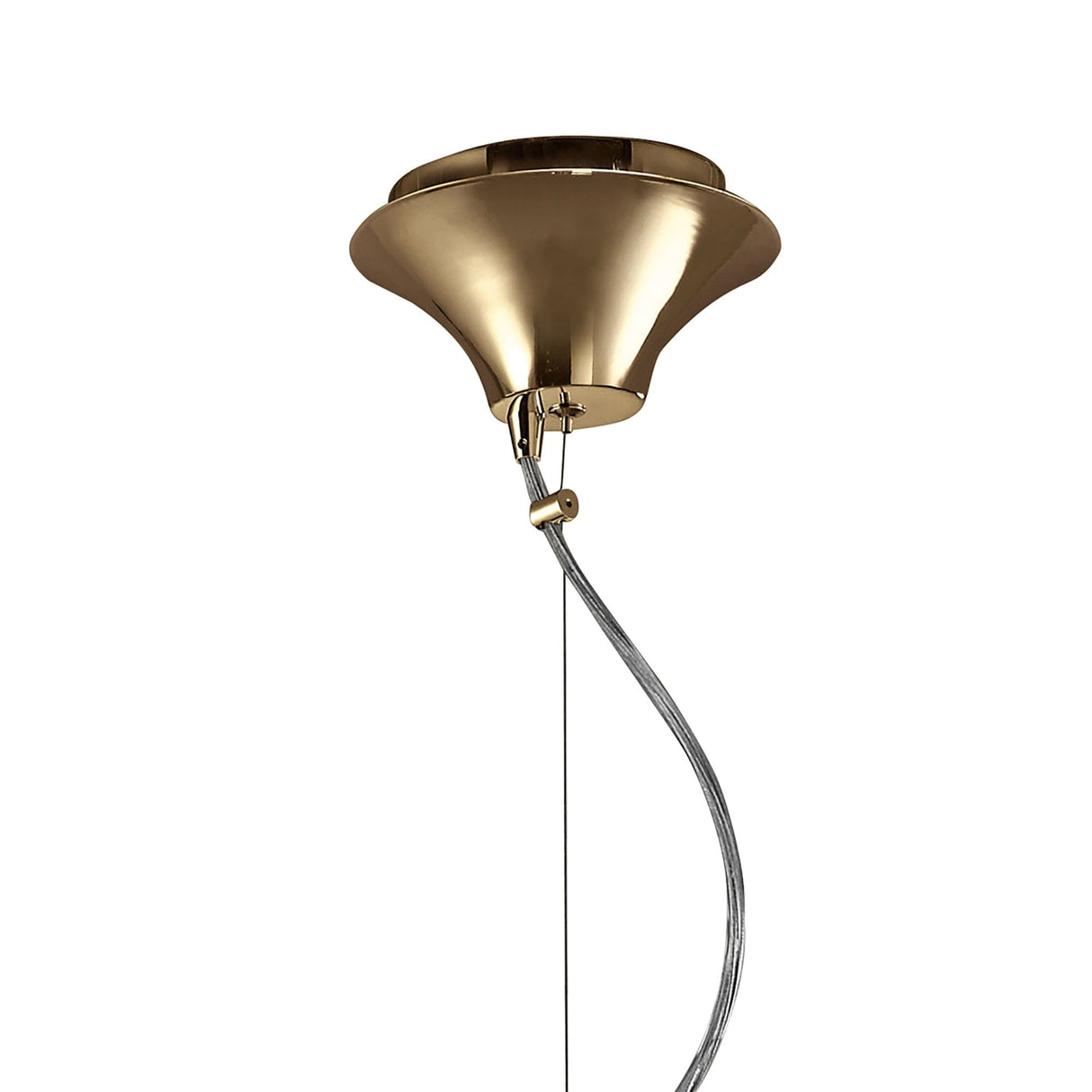 Tiffany 3+1 Light Pendant with French Gold and Soft Bronze Crystal Elegance