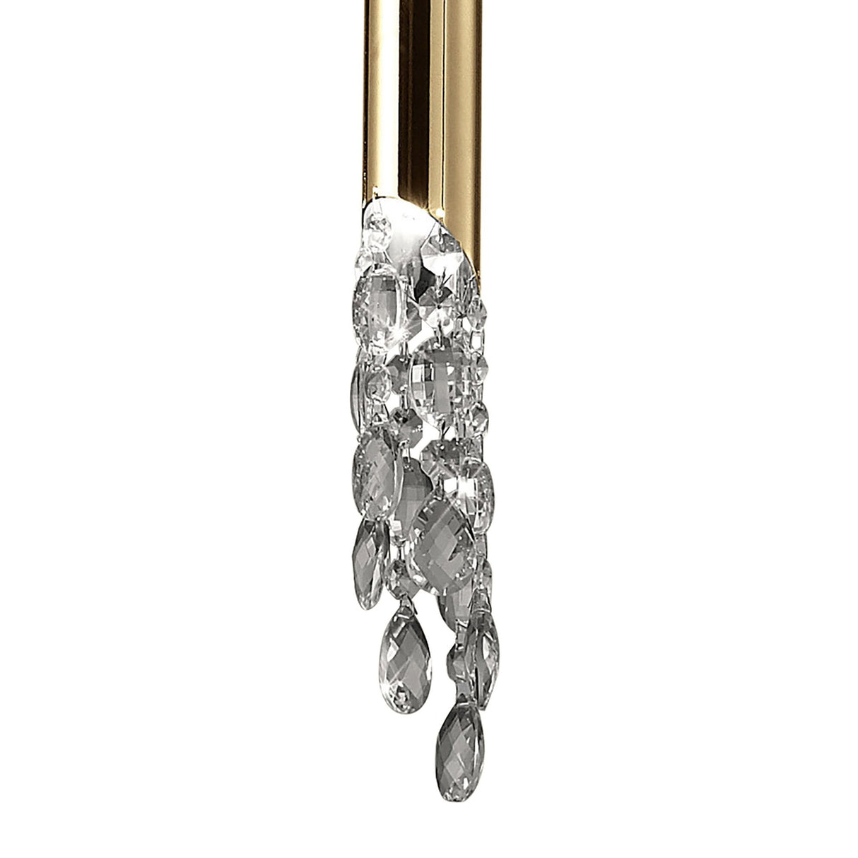Tiffany 3+1 Light Pendant with French Gold and Soft Bronze Crystal Elegance
