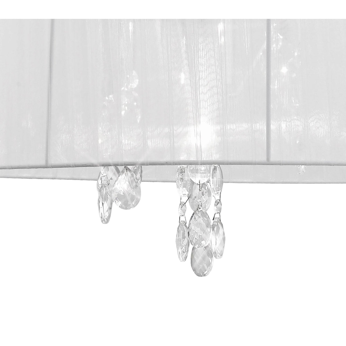 Tiffany Pendant Light - 3+3 Bulb Design in Polished Chrome with Clear Crystal Elegance