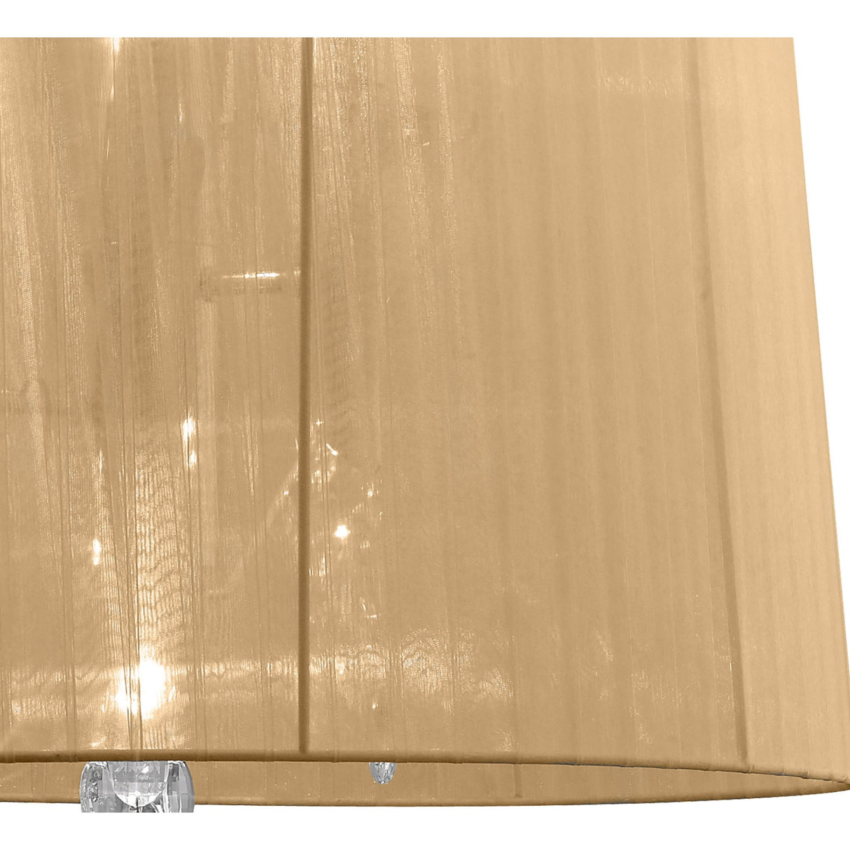 Tiffany 3+3 Pendant Light in Polished Chrome with Soft Bronze Shade and Clear Crystal Accents