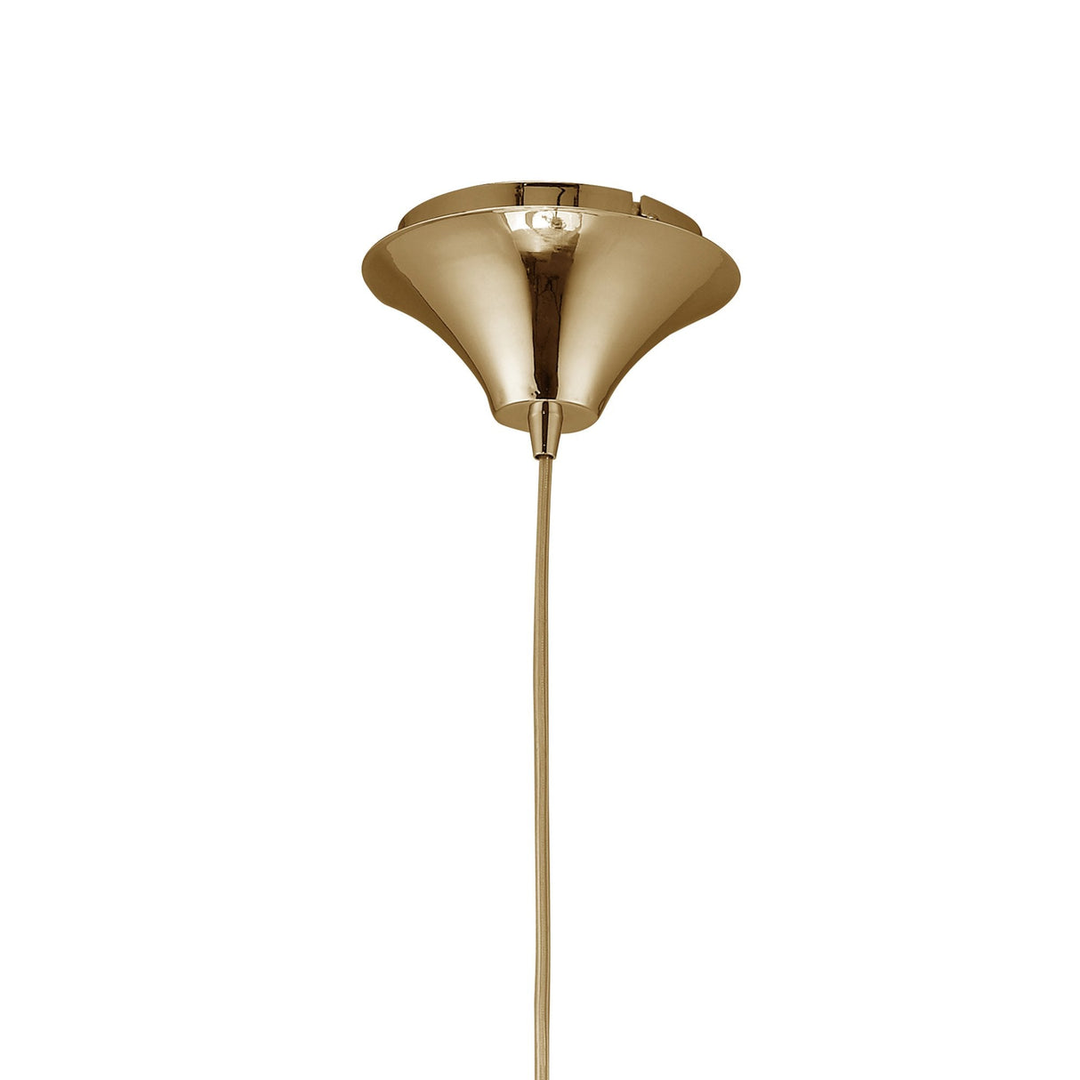 Tiffany 1+1 Light Pendant in French Gold with White Shade & Clear Crystal Accents