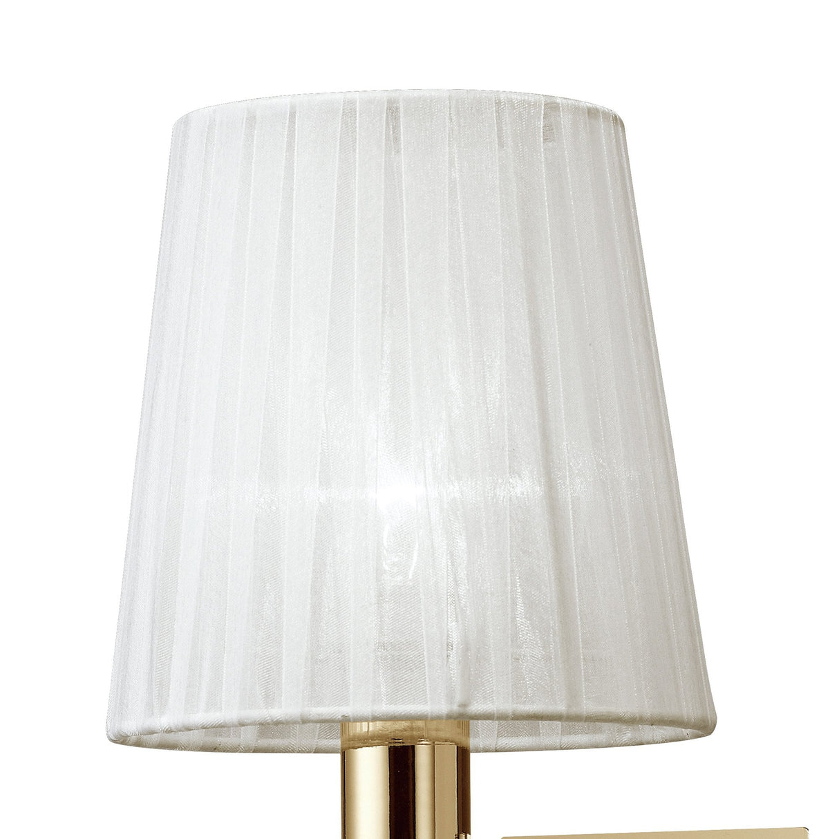 Radiant Elegance: French Gold Tiffany Wall Lamp with Crystal Cascade