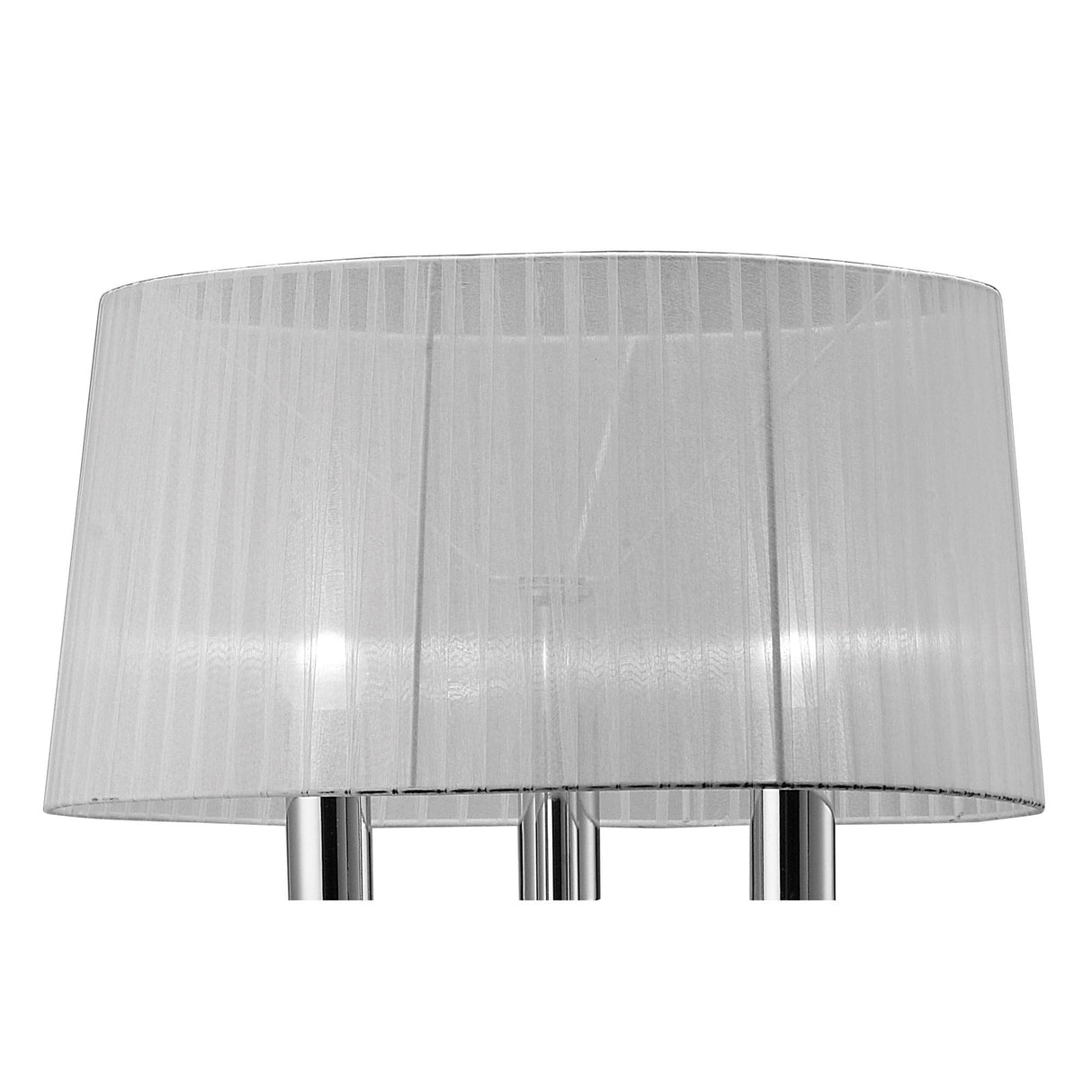 Tiffany Elegance Floor Lamp with Polished Chrome & Crystal Enhancements