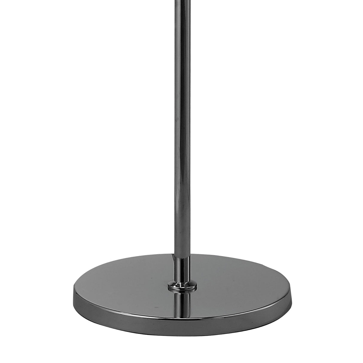 Elegant Tiffany Crystal Floor Lamp: Polished Chrome with Soft Bronze Shade and Clear Accents