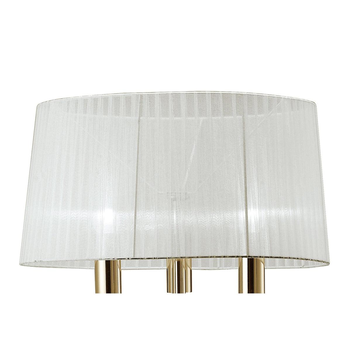 Elegant Tiffany Floor Lamp with French Gold Finish and Clear Crystal Accents