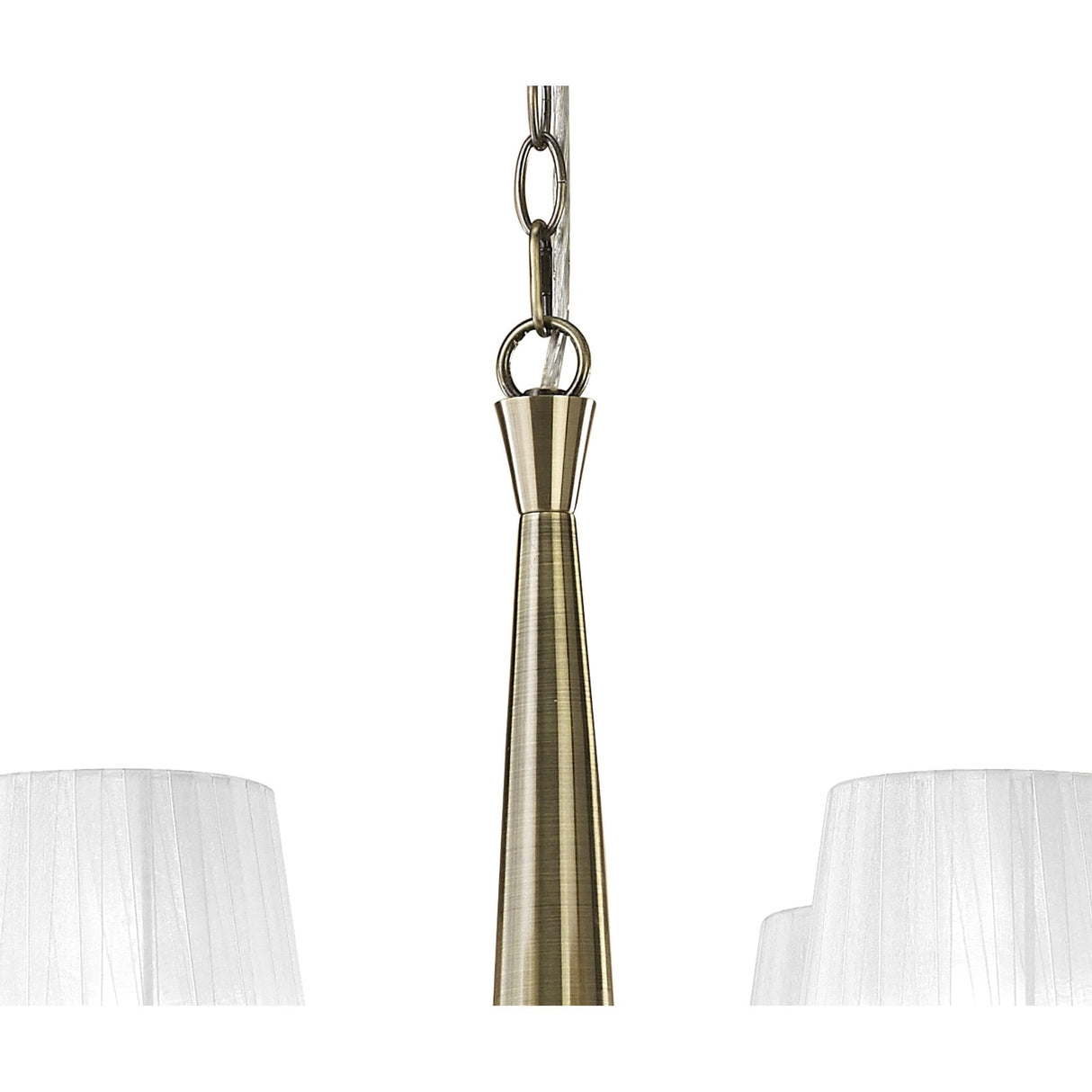 Elegant Two-Tier Tiffany Pendant: 24-Light Antique Brass with White Shades & Clear Crystal