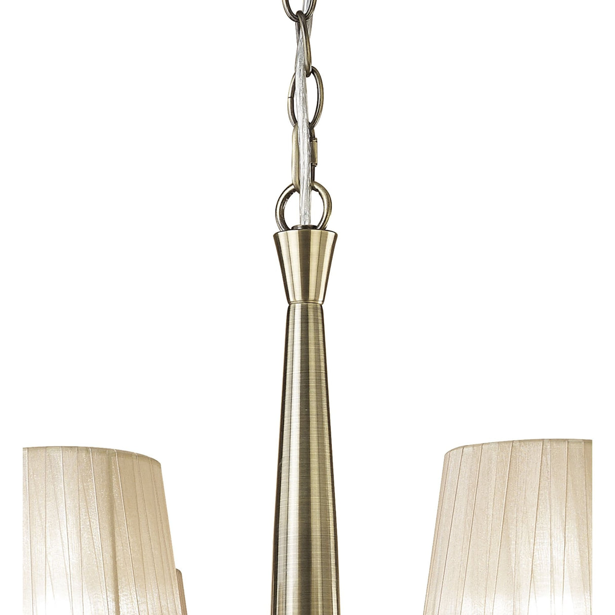 Tiffany Radiance Pendant: 6+6 Light in Antique Brass with Soft Bronze Shades & Clear Crystal Elegance