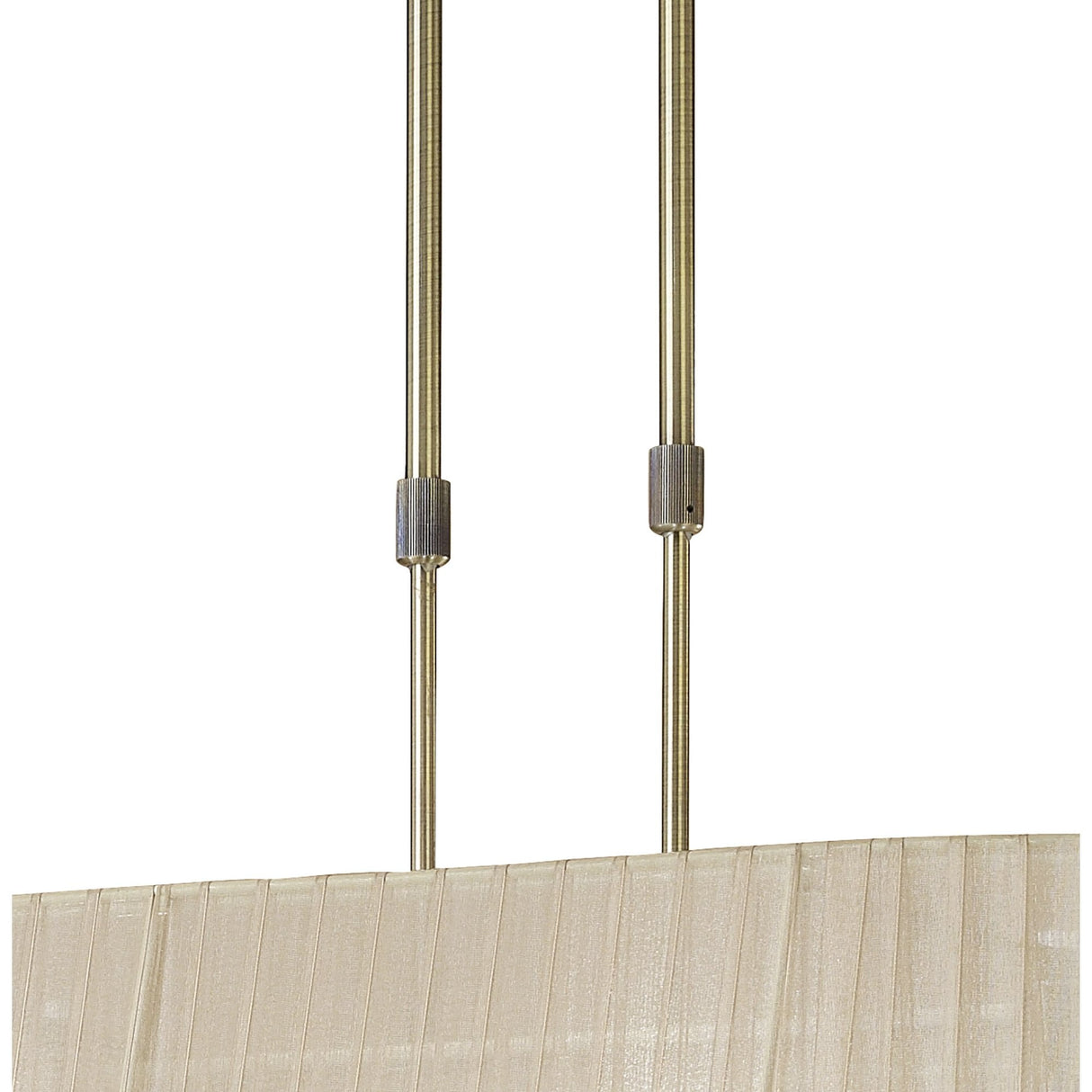 Antique Brass Tiffany Pendant Light with Soft Bronze Shade & Clear Crystal Accents