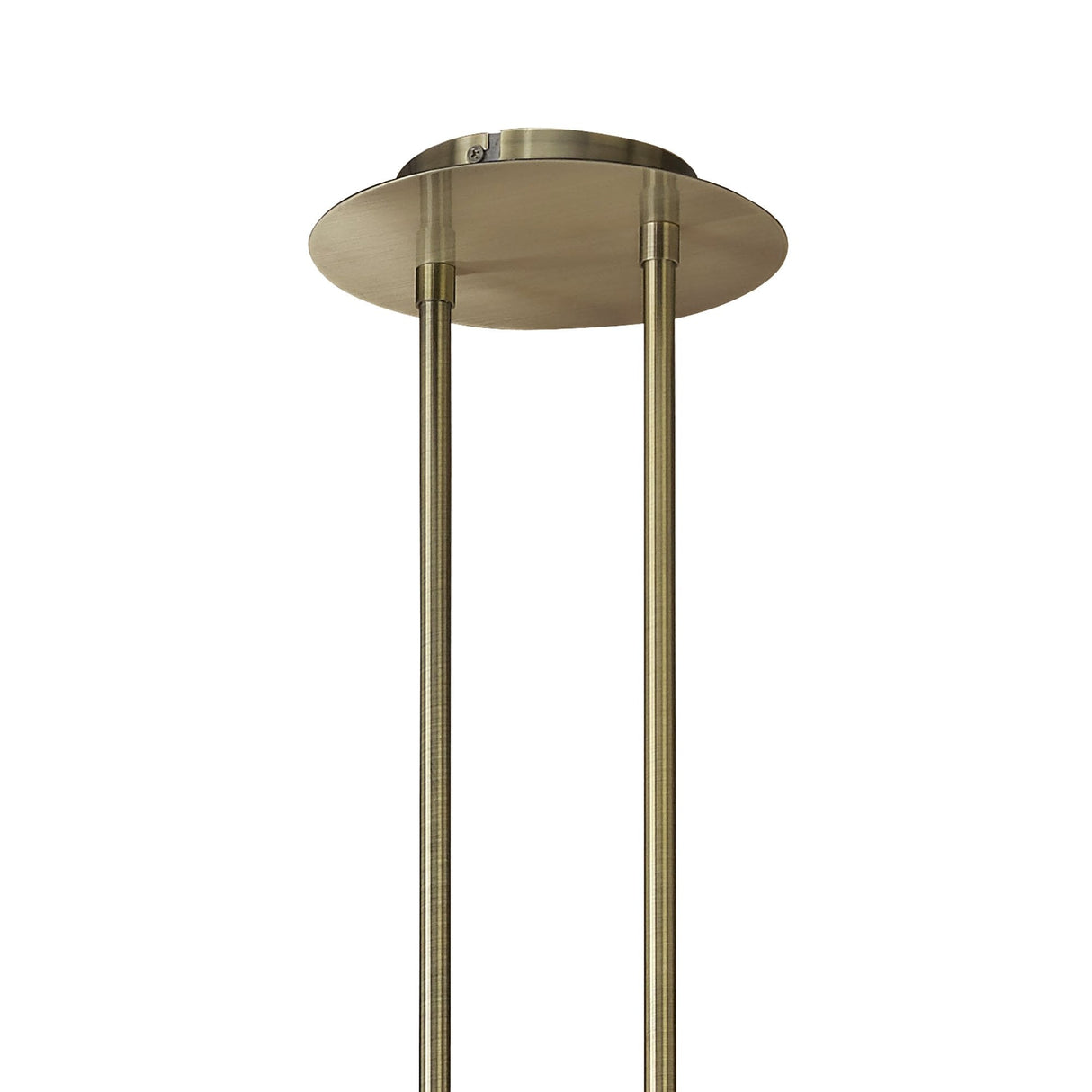 Tiffany Pendant Light Oval Duo: Antique Brass, White Shade, Clear Crystal Elegance