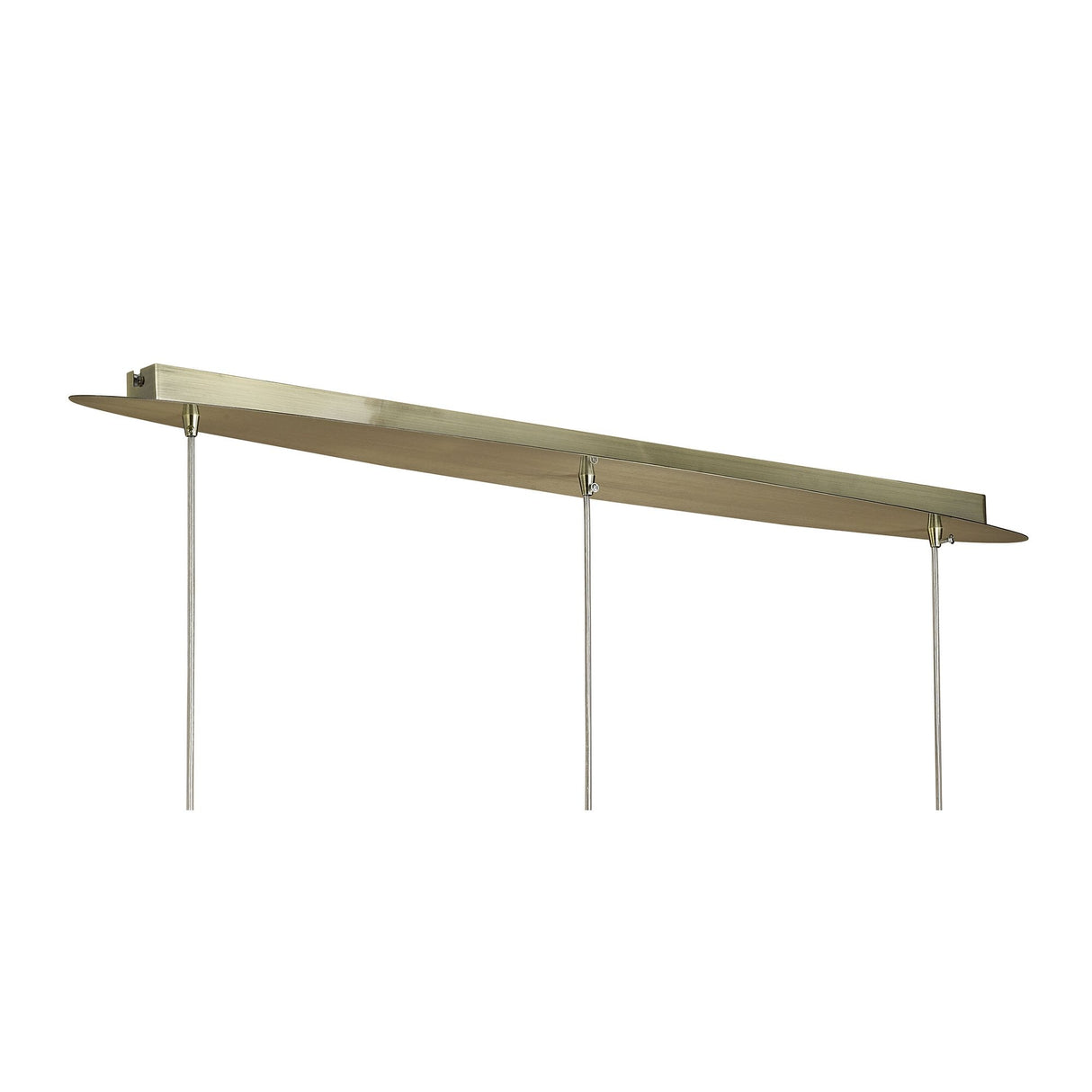 Elegant Antique Brass Cascade Pendant with Cream Shades & Clear Crystal Detailing