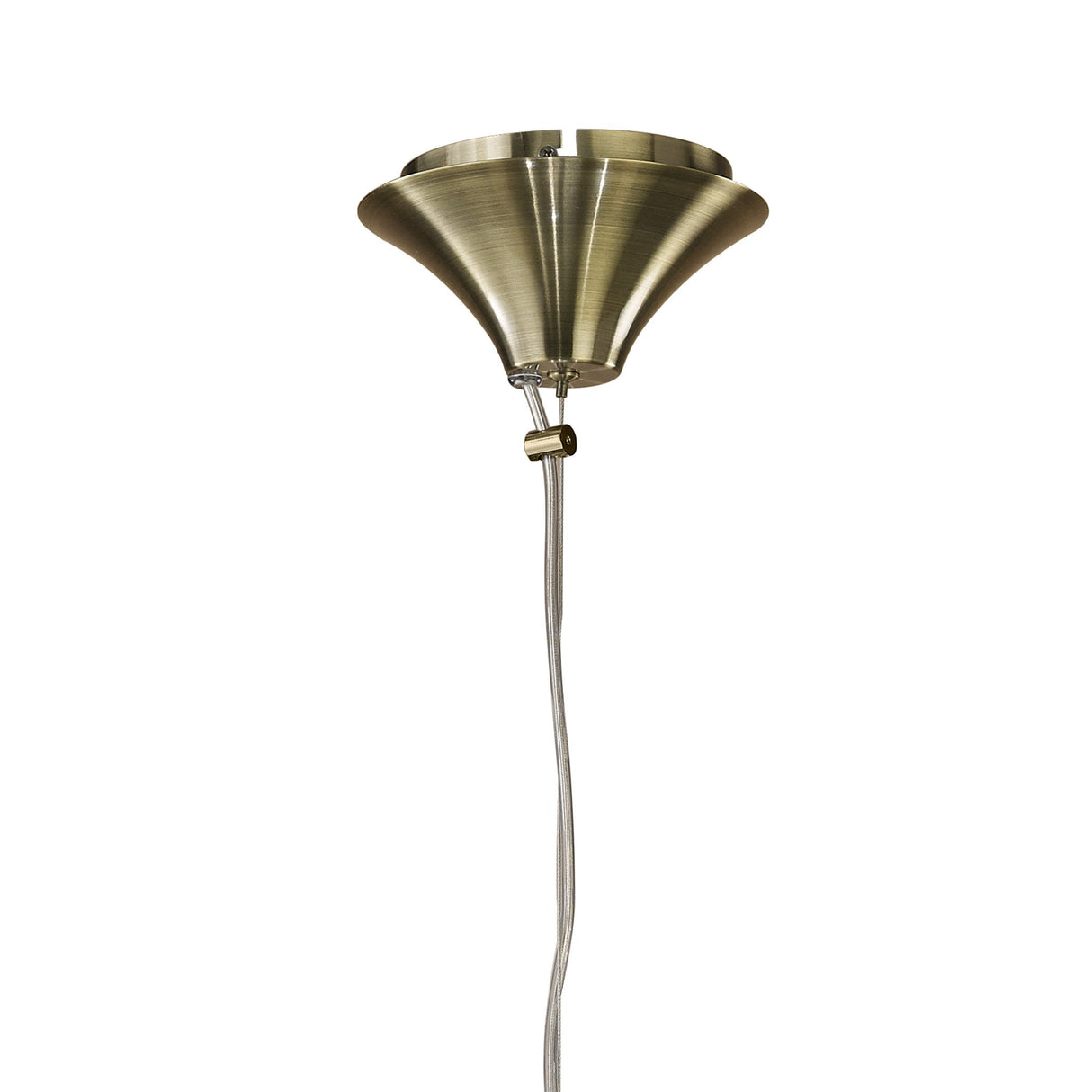 Tiffany Pendant 3+1 Light E27+G9, Antique Brass with Soft Bronze Shade & Clear K9 Crystal Accents