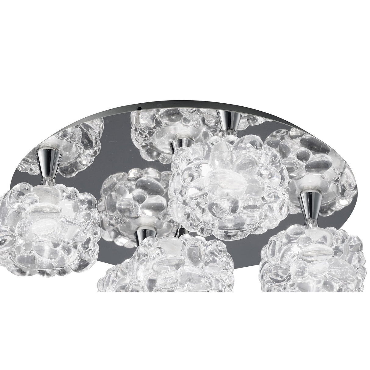 O2 Ceiling Light Fixture - Polished Chrome Elegance with 5 G9 Bulbs