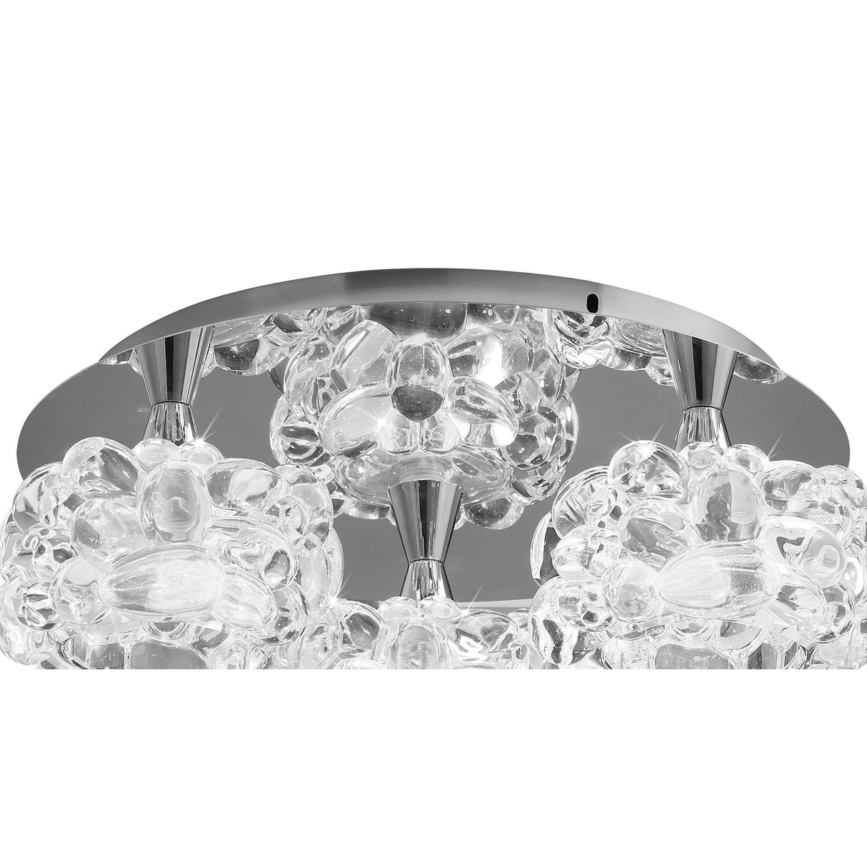 Elegant Trio Sphere Ceiling Light, Polished Chrome Finish