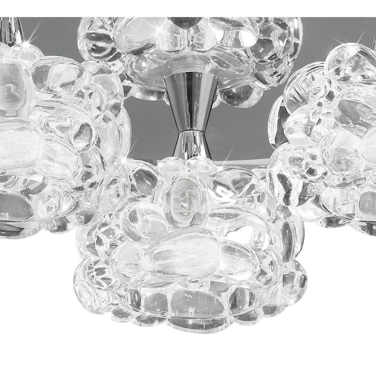 Elegant Trio Sphere Ceiling Light, Polished Chrome Finish
