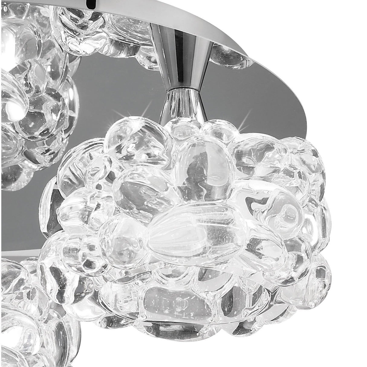Elegant Trio Sphere Ceiling Light, Polished Chrome Finish
