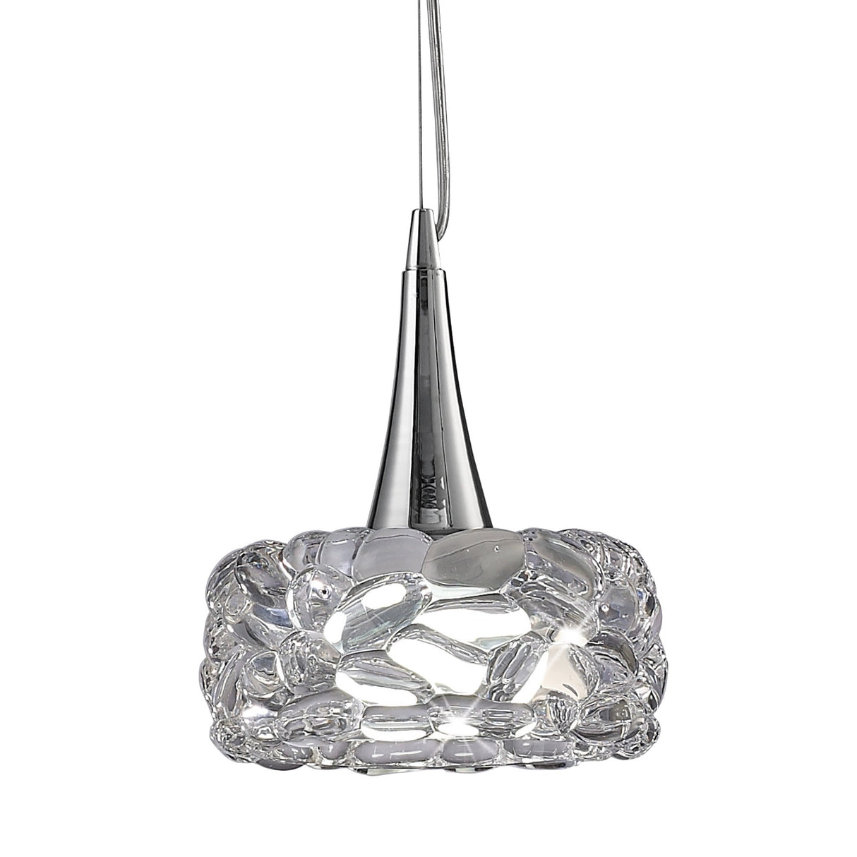 O2 Large Pendant Light - Polished Chrome Elegance
