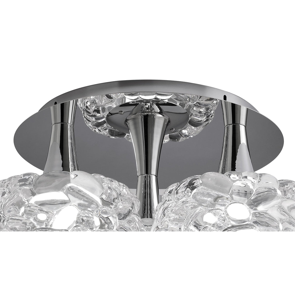 O2 Ceiling Light Trio in Polished Chrome - Large E27 Design