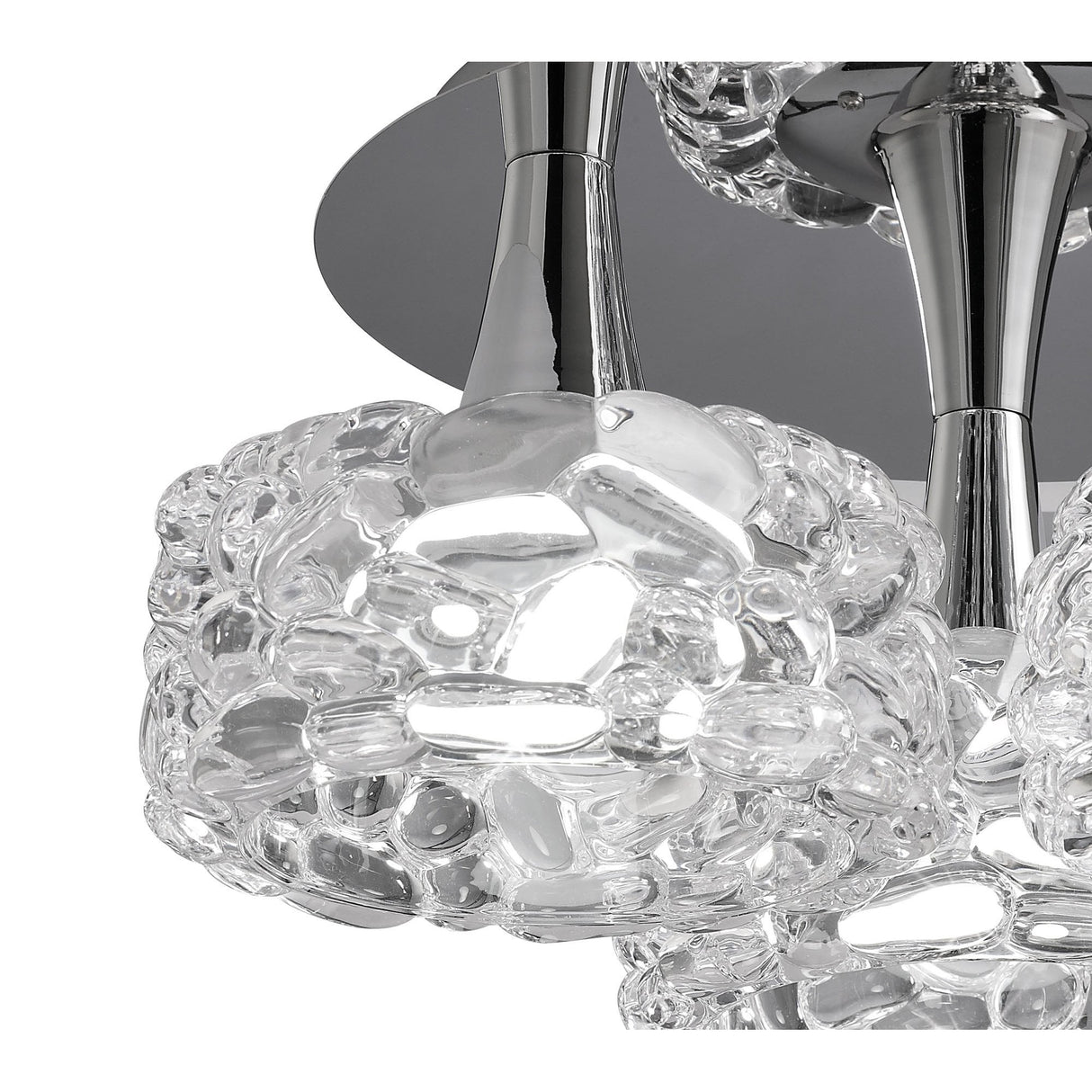 O2 Ceiling Light Trio in Polished Chrome - Large E27 Design