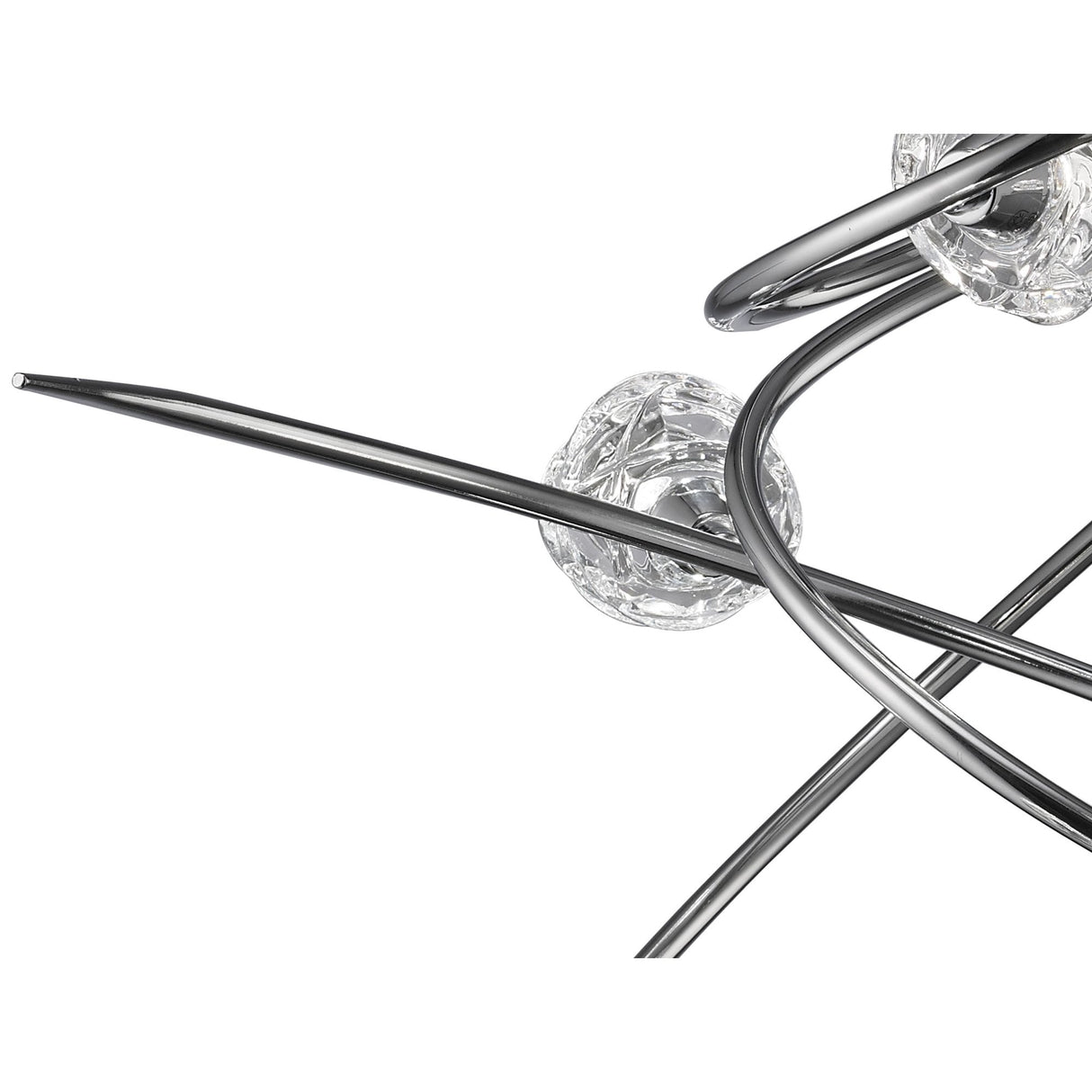 Elegant Polished Chrome 8-Light Ceiling Fixture with Spherical Accents