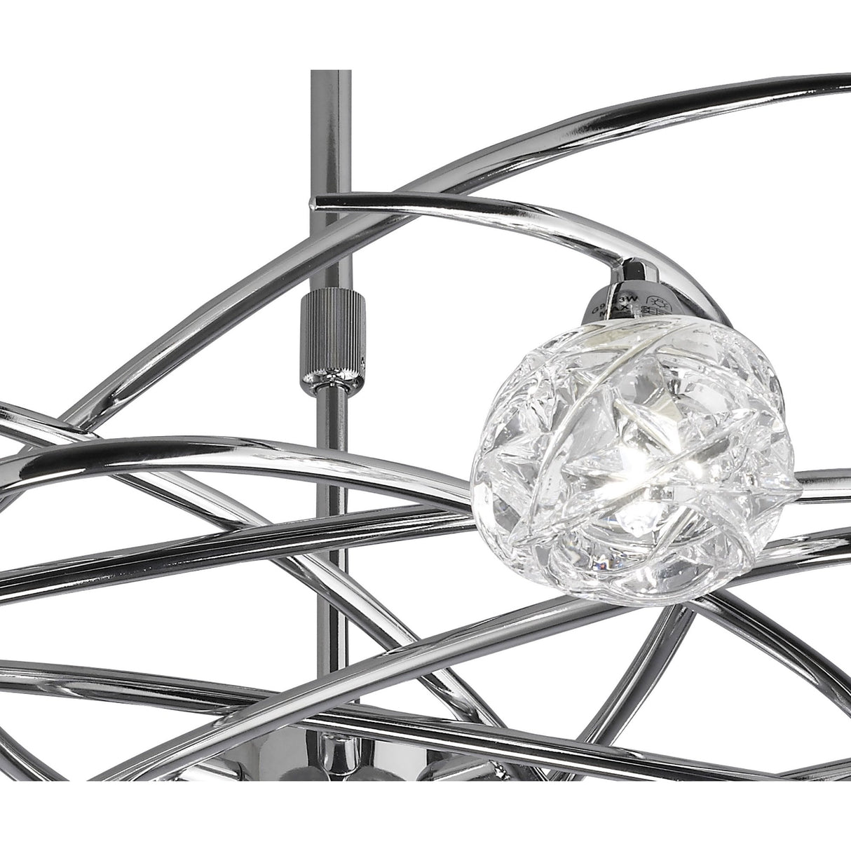 Maremagnum Telescopic Semi Flush 6-Light Fixture in Polished Chrome