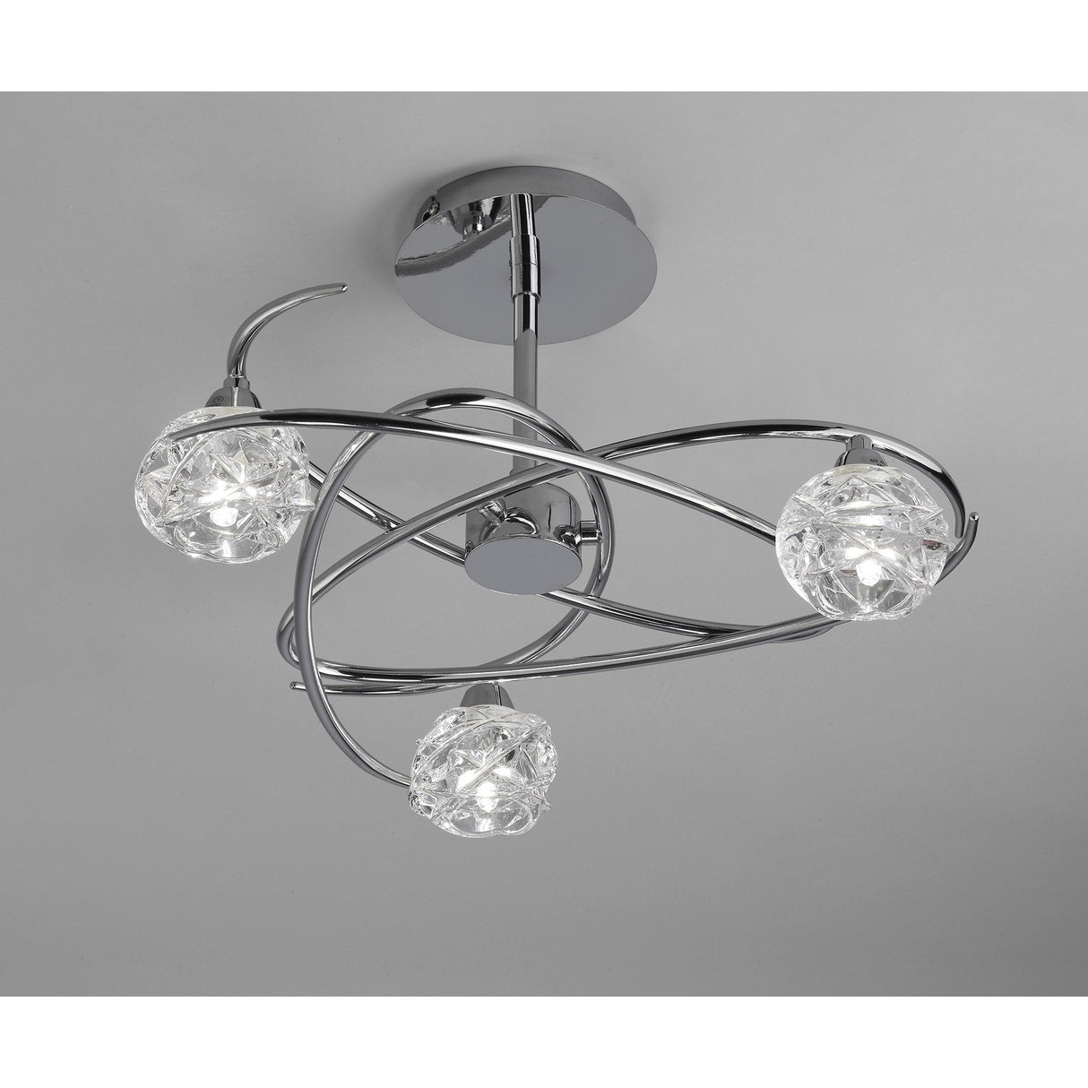 Maremagnum Elegance: Polished Chrome 3-Light Ceiling Fixture