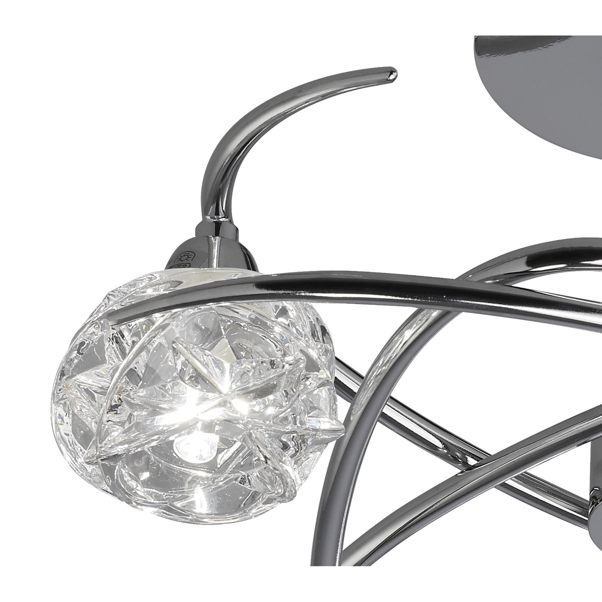Maremagnum Elegance: Polished Chrome 3-Light Ceiling Fixture