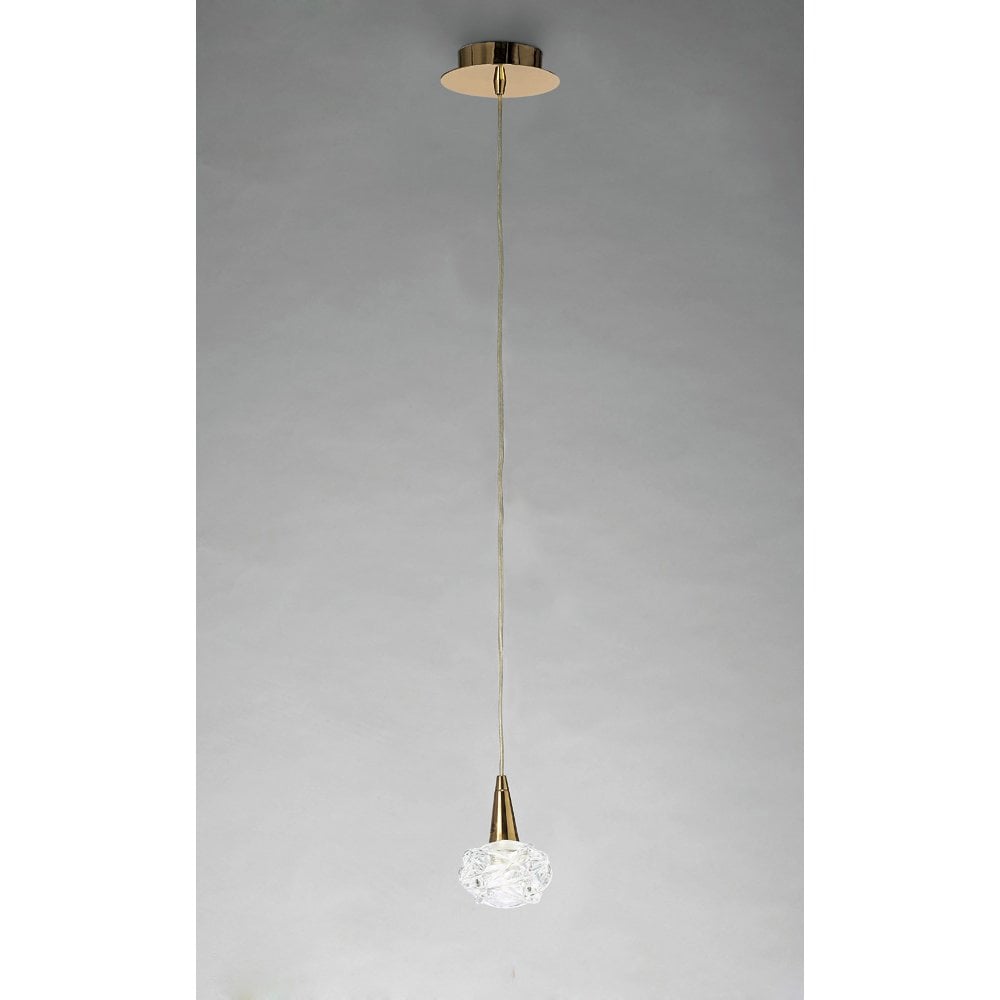 Maremagnum Single-Light Pendant, French Gold Finish