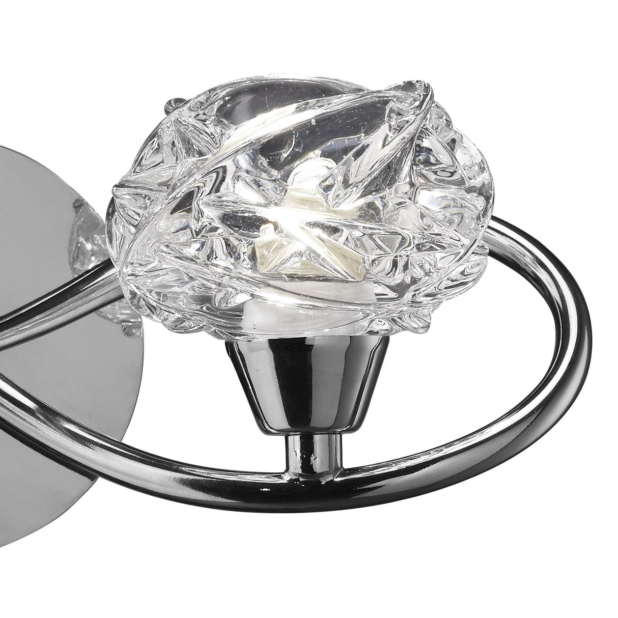 Maremagnum Dual Light Wall Lamp with Rocker Switch, Polished Chrome Finish