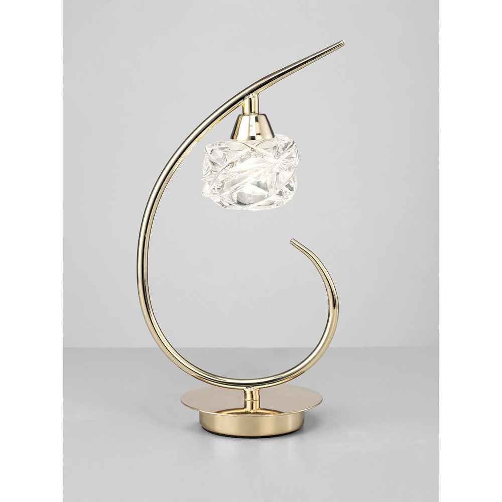 Maremagnum Elegance: Single Light G9 Table Lamp in French Gold