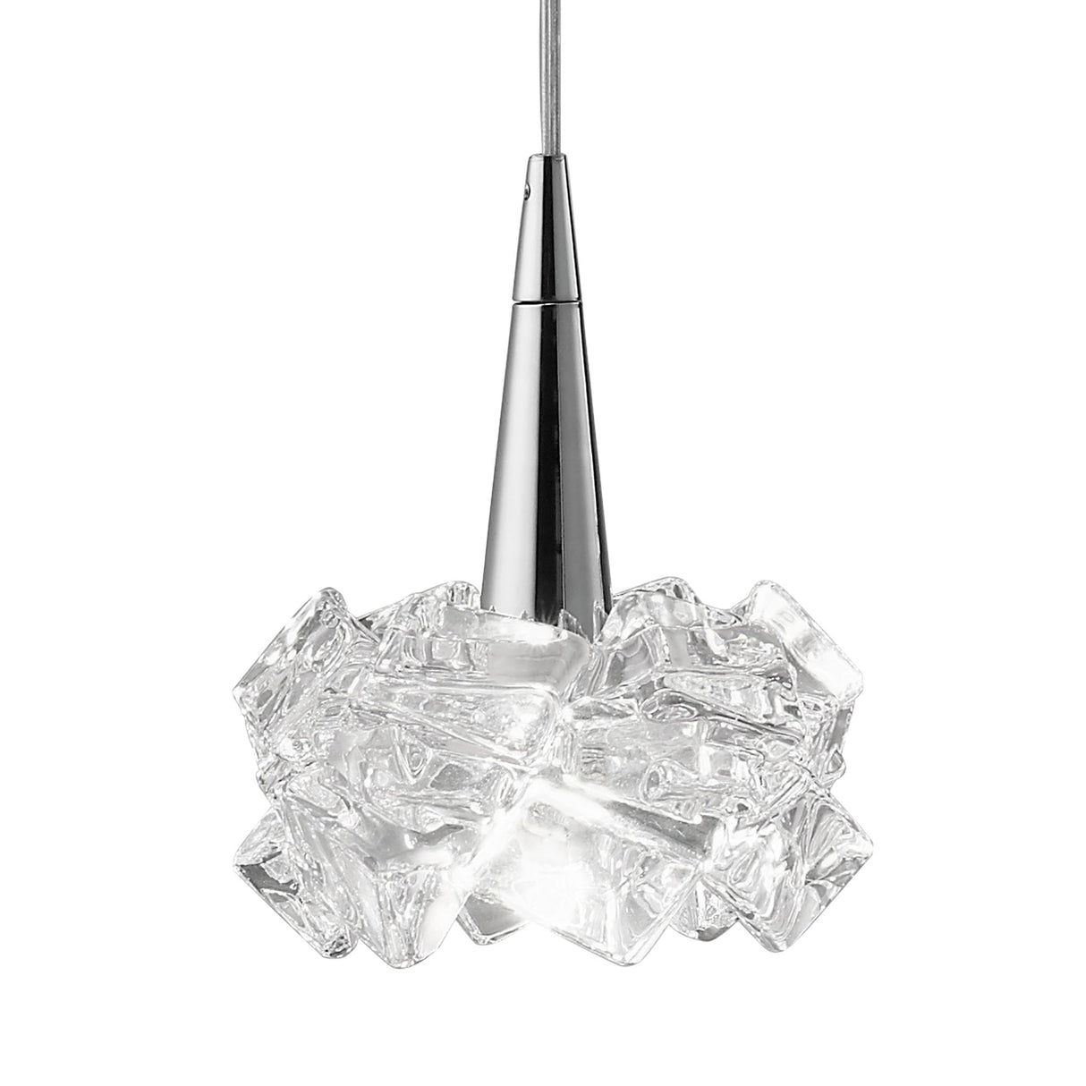 Santiago Sebillano's Artic Pendant Trio Light, Polished Chrome Elegance