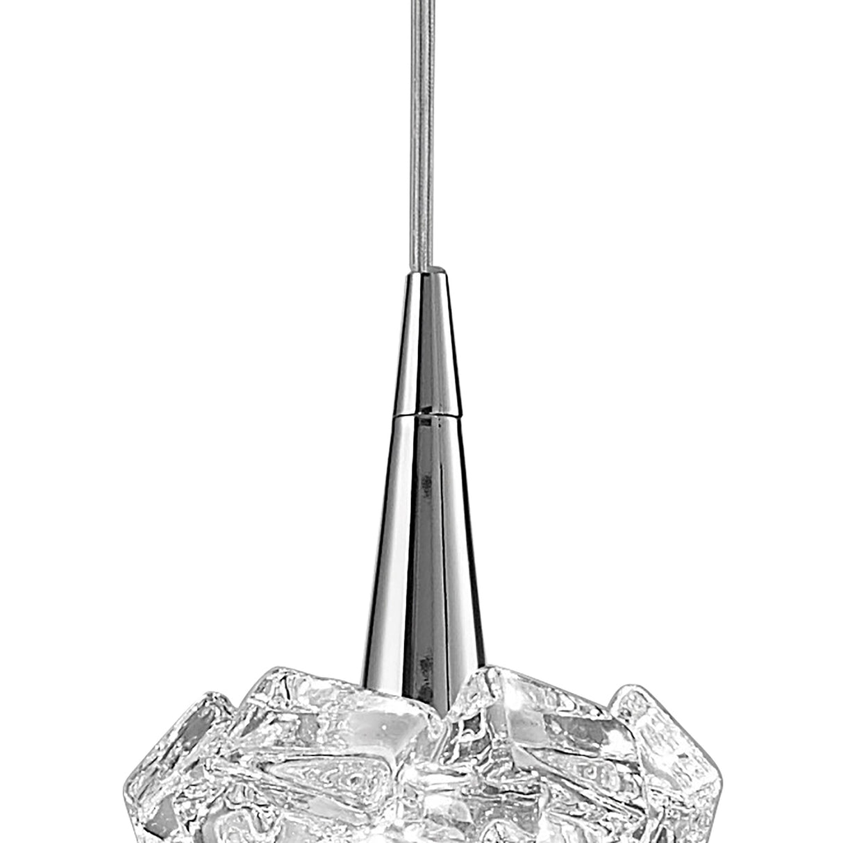 Arctic Crystal Pendant Light - Small, Polished Chrome