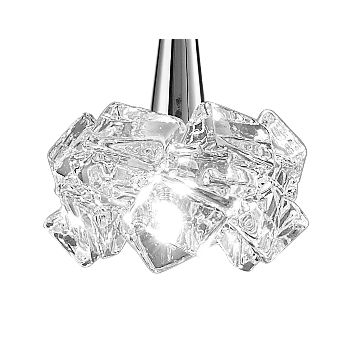 Arctic Crystal Pendant Light - Small, Polished Chrome