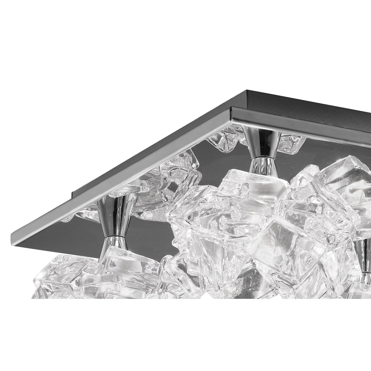 Arctic Prism 4-Light Square Ceiling Fixture in Polished Chrome