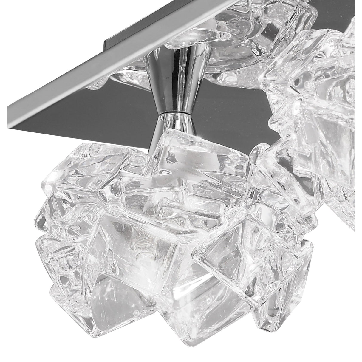 Arctic Prism 4-Light Square Ceiling Fixture in Polished Chrome
