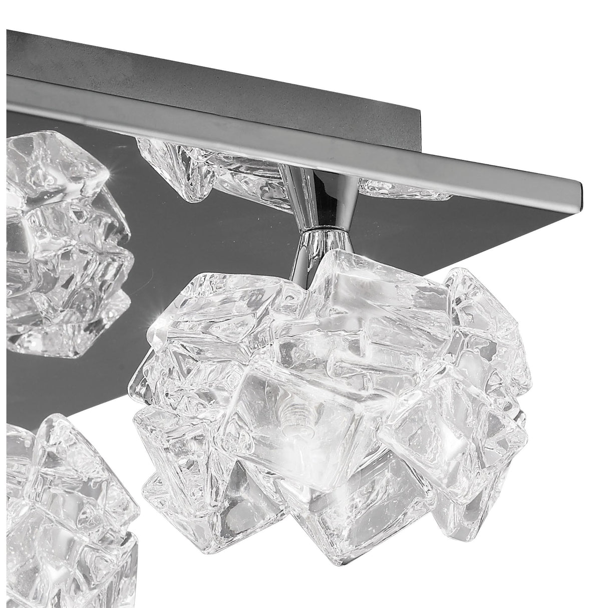 Arctic Prism 4-Light Square Ceiling Fixture in Polished Chrome