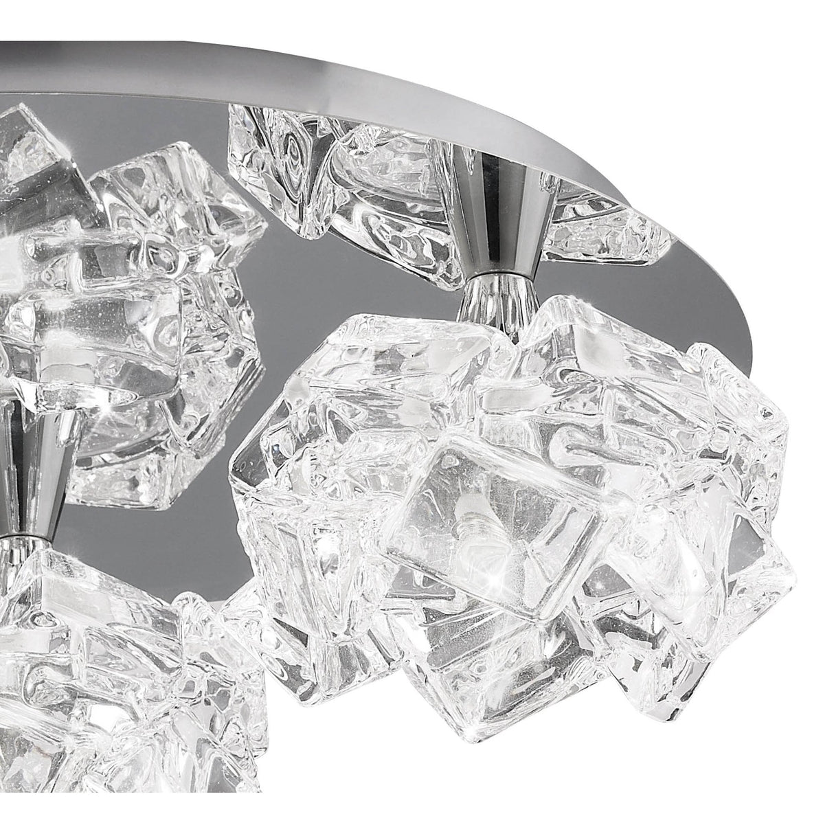 Santiago Sebastiano's Arctic Glow: Triple-Light Ceiling Fixture in Polished Chrome